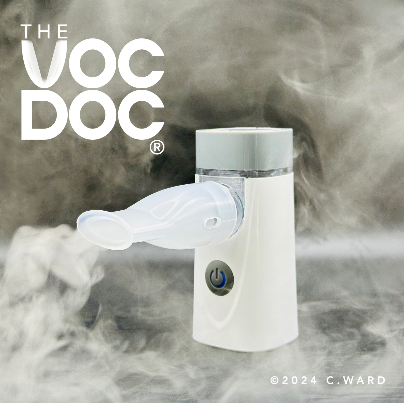 Voc‑Doc nebuliser by Charles Ward – vocal warm‑up and therapy device to support singers with hydration, voice recovery, and vocal health
