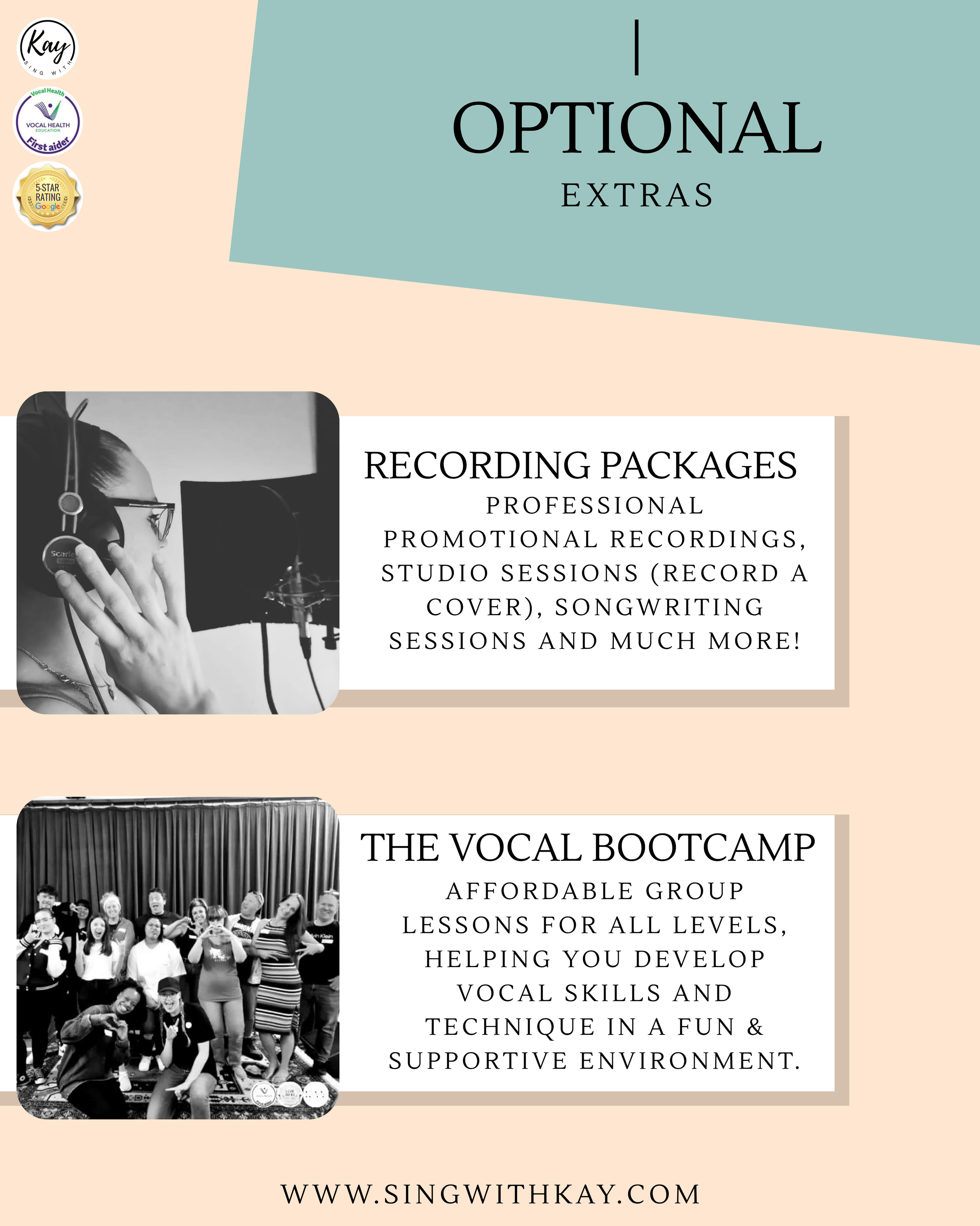 Sing with kay, recording in leicester, the vocal bootcamp leicester