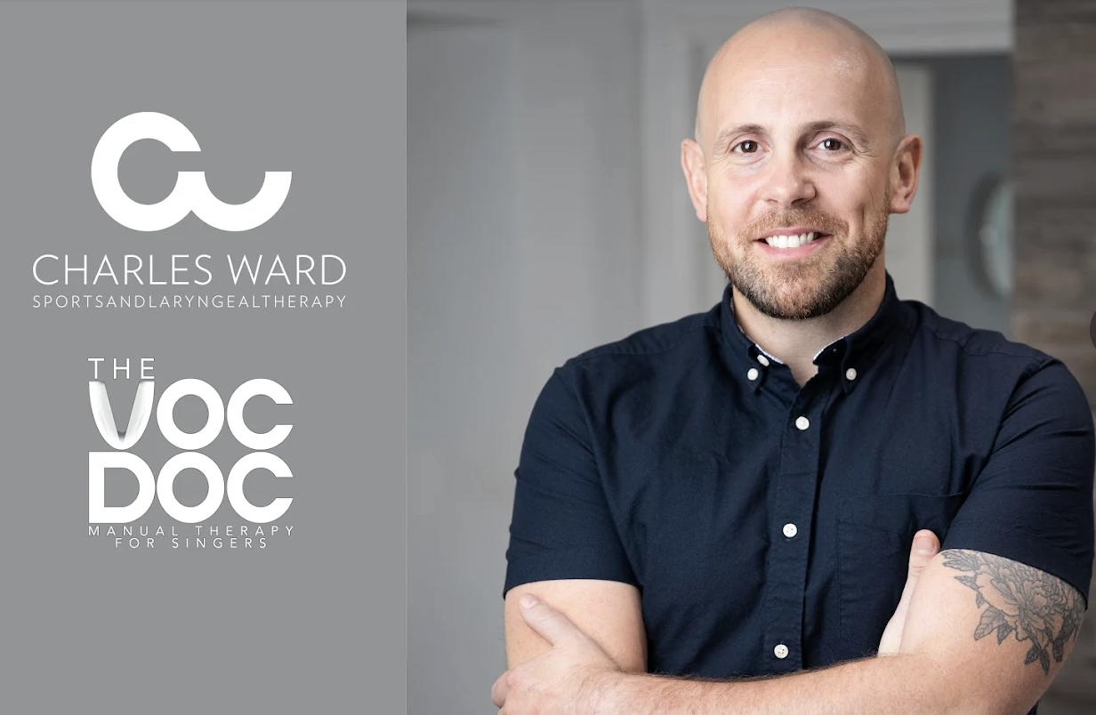 Charles Ward from Charles Ward Sports and Laryngeal Therapy performing laryngeal massage for voice care and singing support and sports and laryngological therapy, and manual therapy for singers.