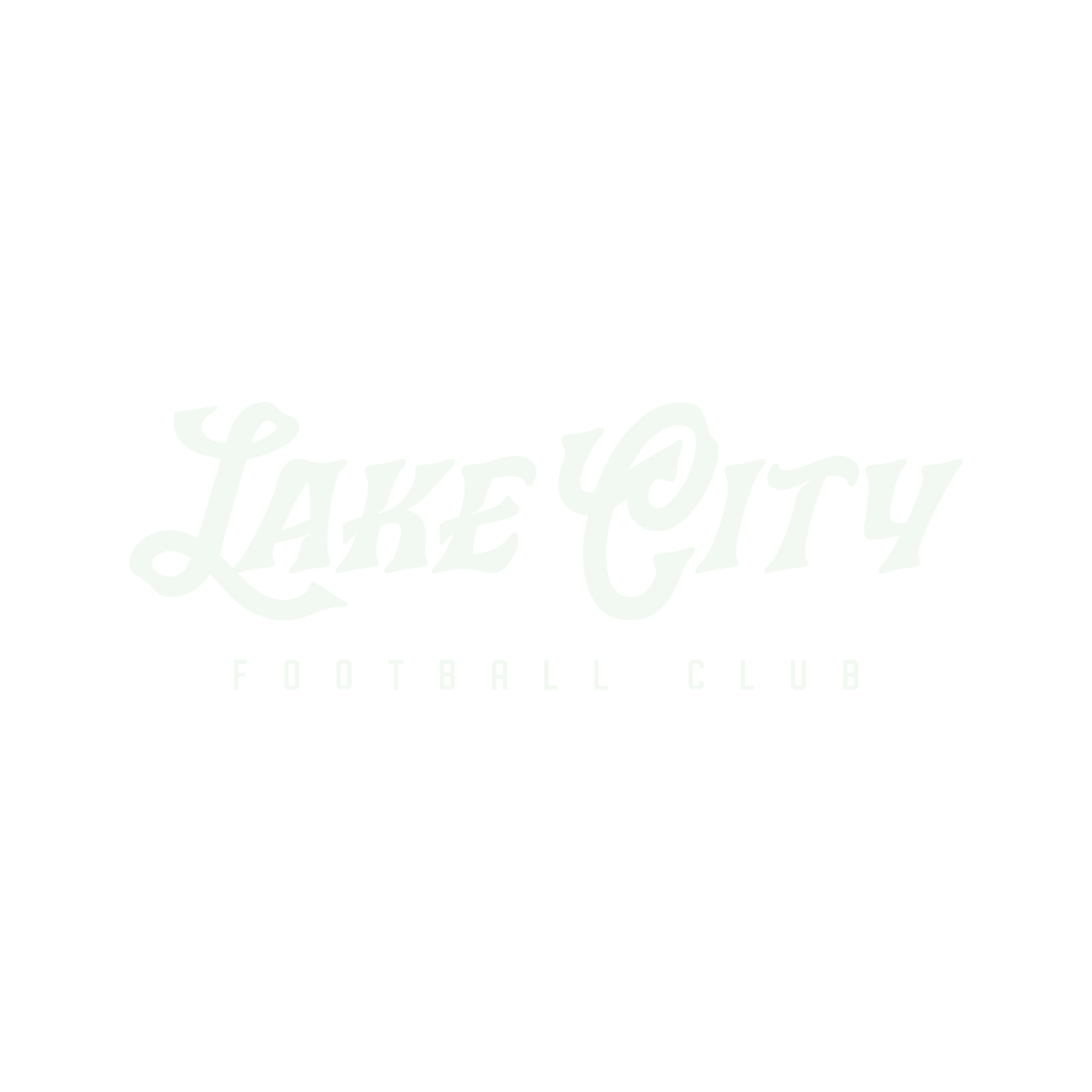 Logo for Lake City Football Club with stylized text on a black background.
