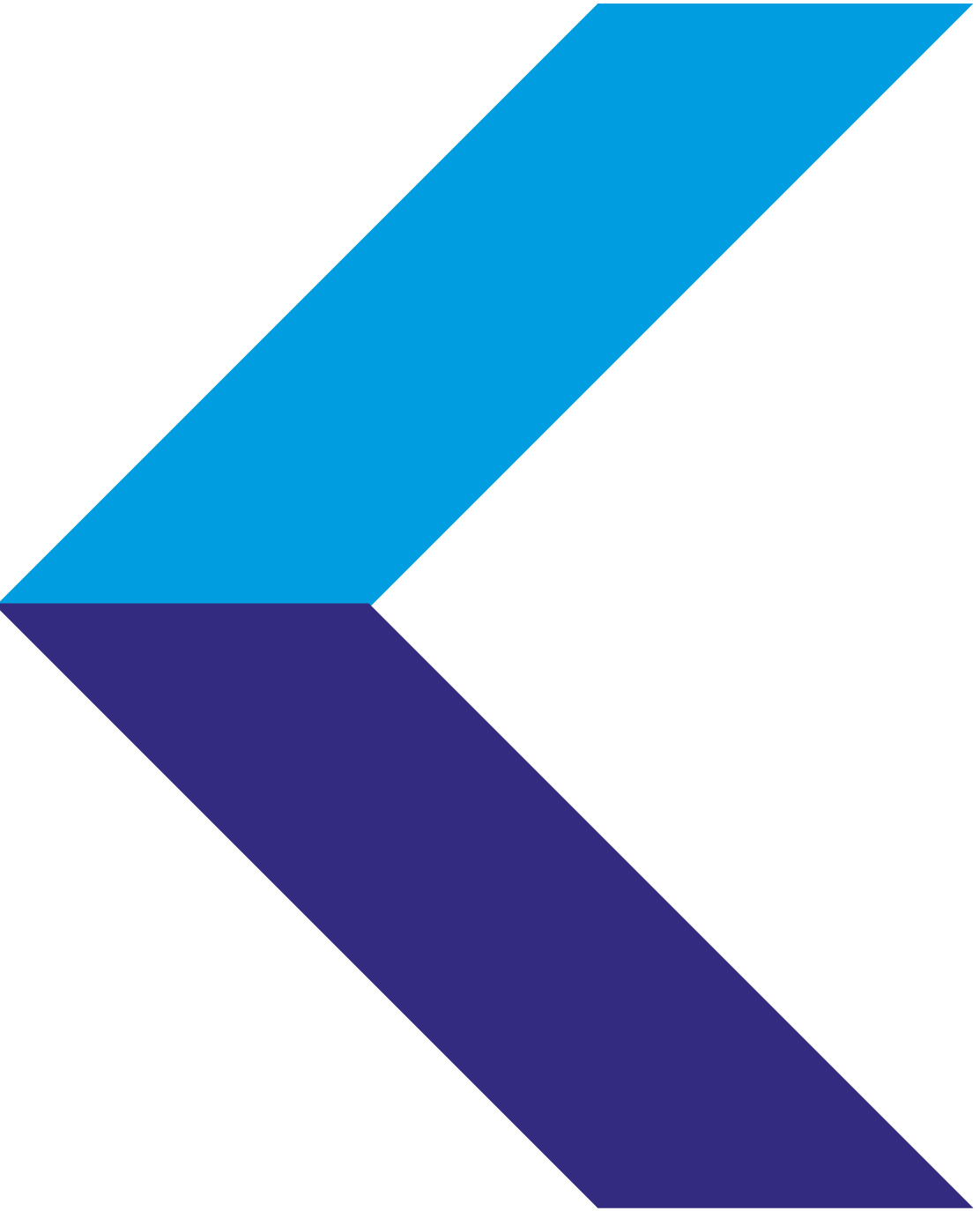 Logo with a blue and purple chevron shape pointing to the left part of Clear Cashflow Solutions branding.