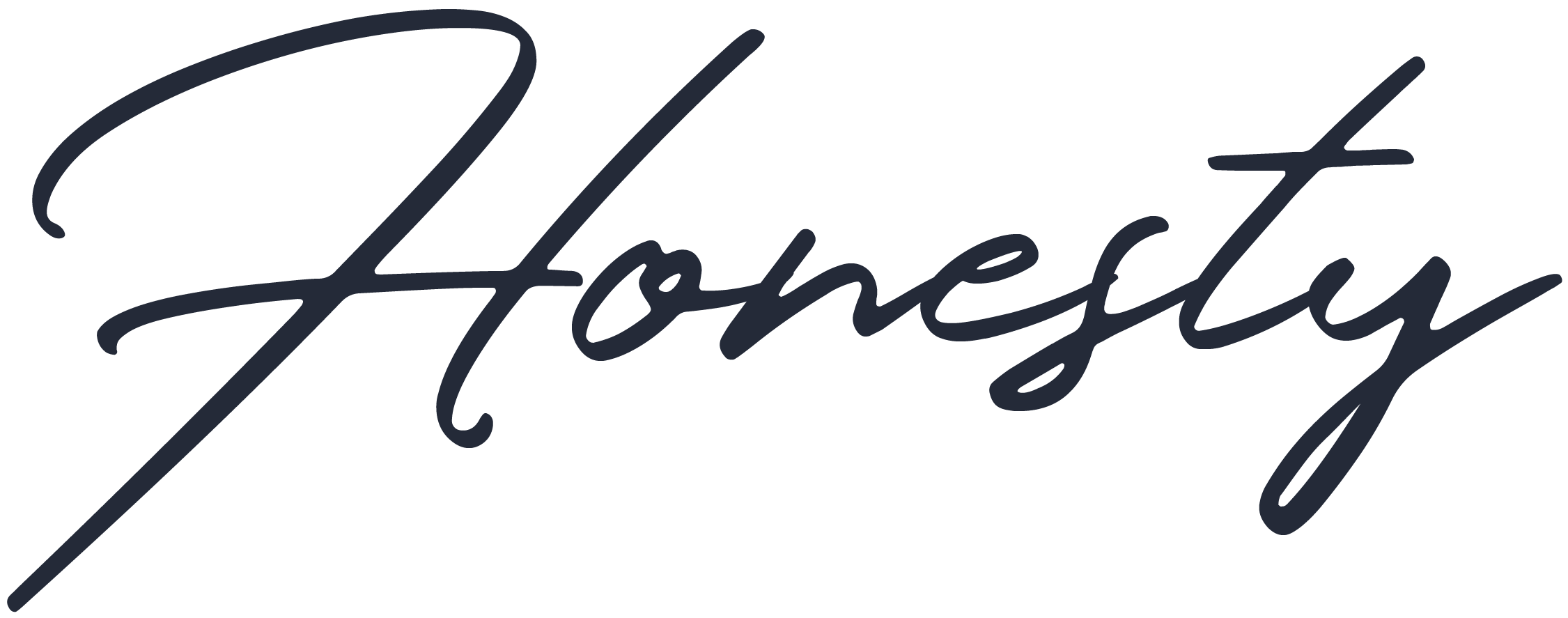 Word Honesty handwritten script font