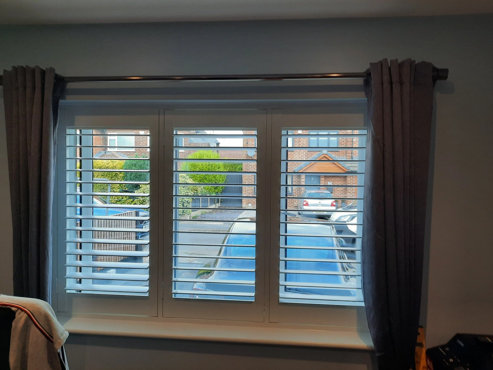 Plantation Shutters fitted in Golborne from inside.