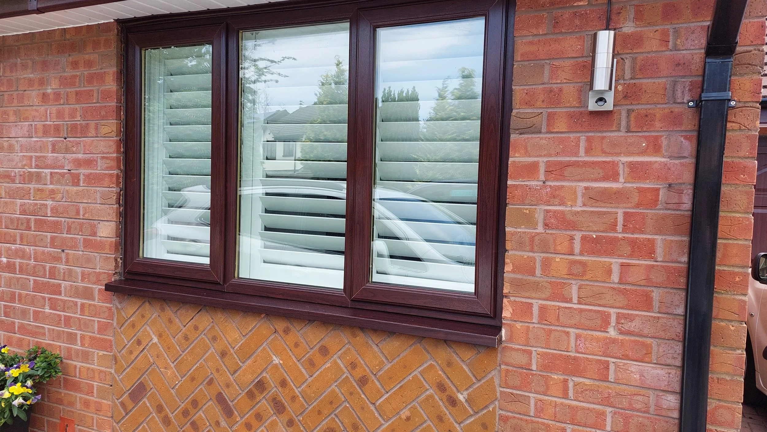PVC Shutters fitted in Culcheth from outside