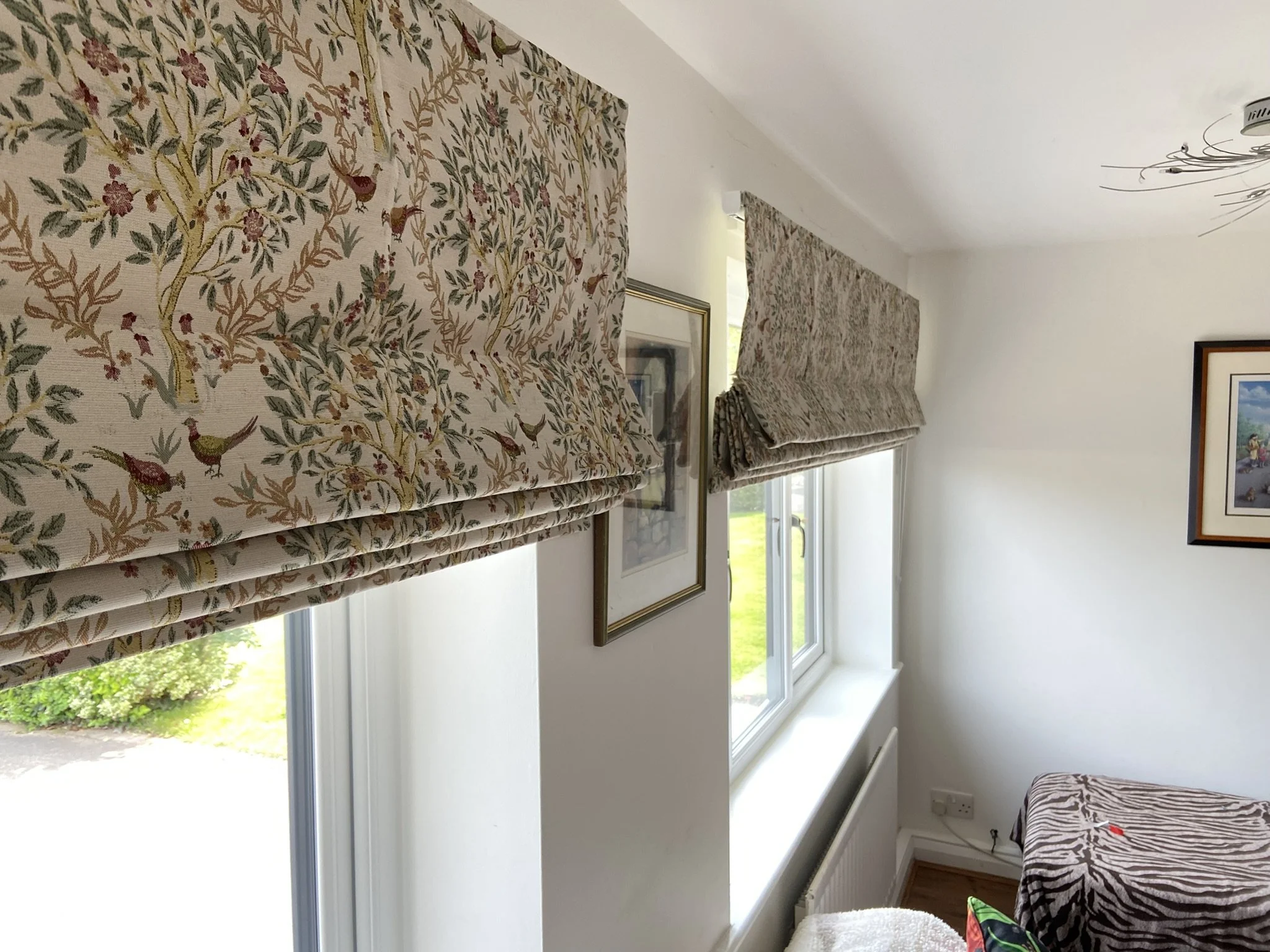Roman Blinds fitted in Lounge in Stretton
