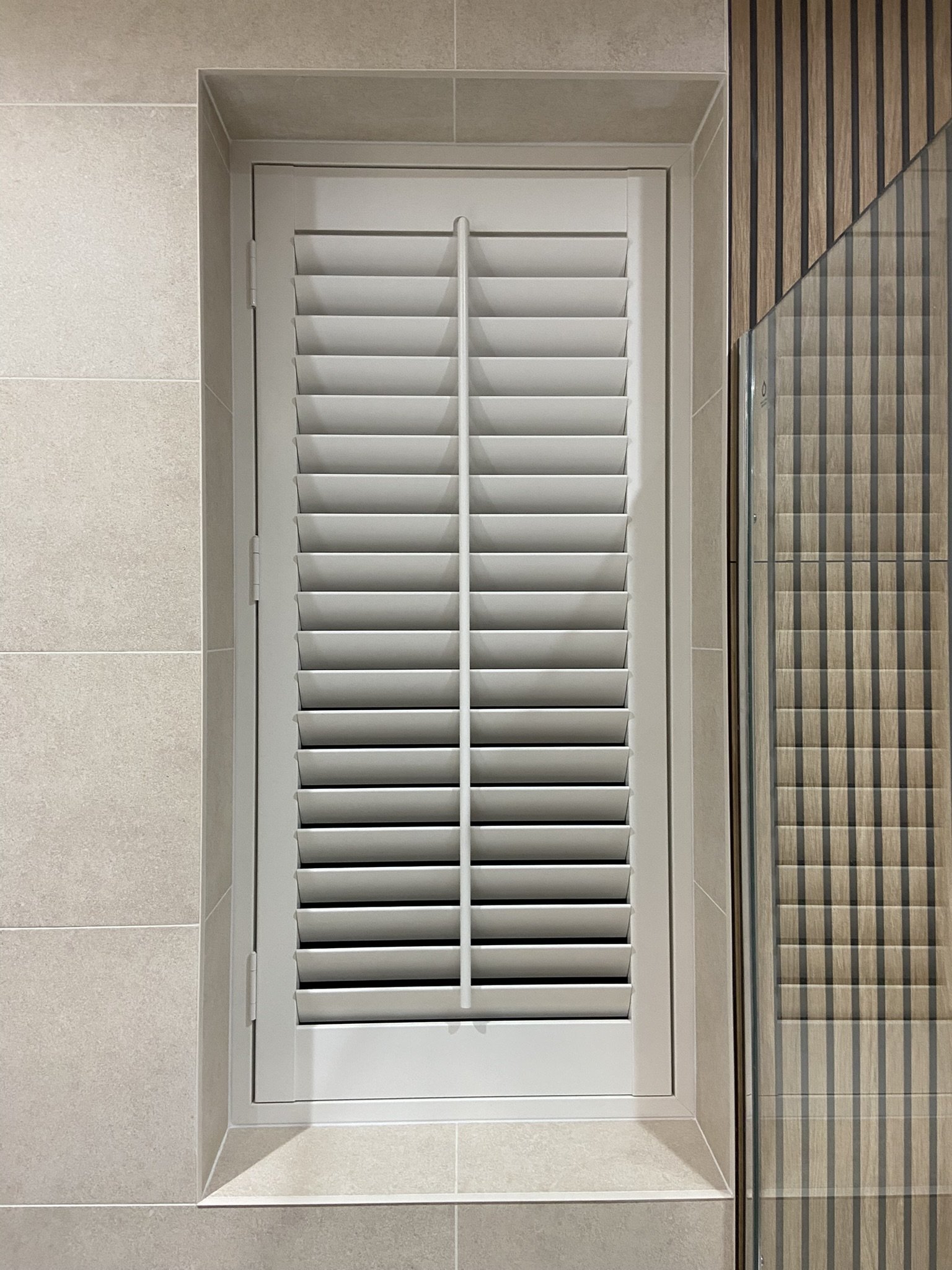 PVC Shutters fitted to a bathroom in Hindley