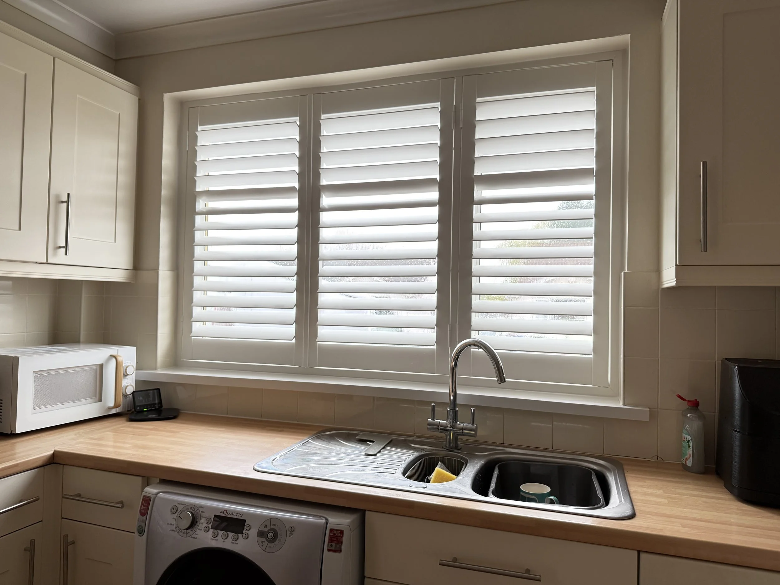 PVC Shutters fitted in a kitchen in Hindley