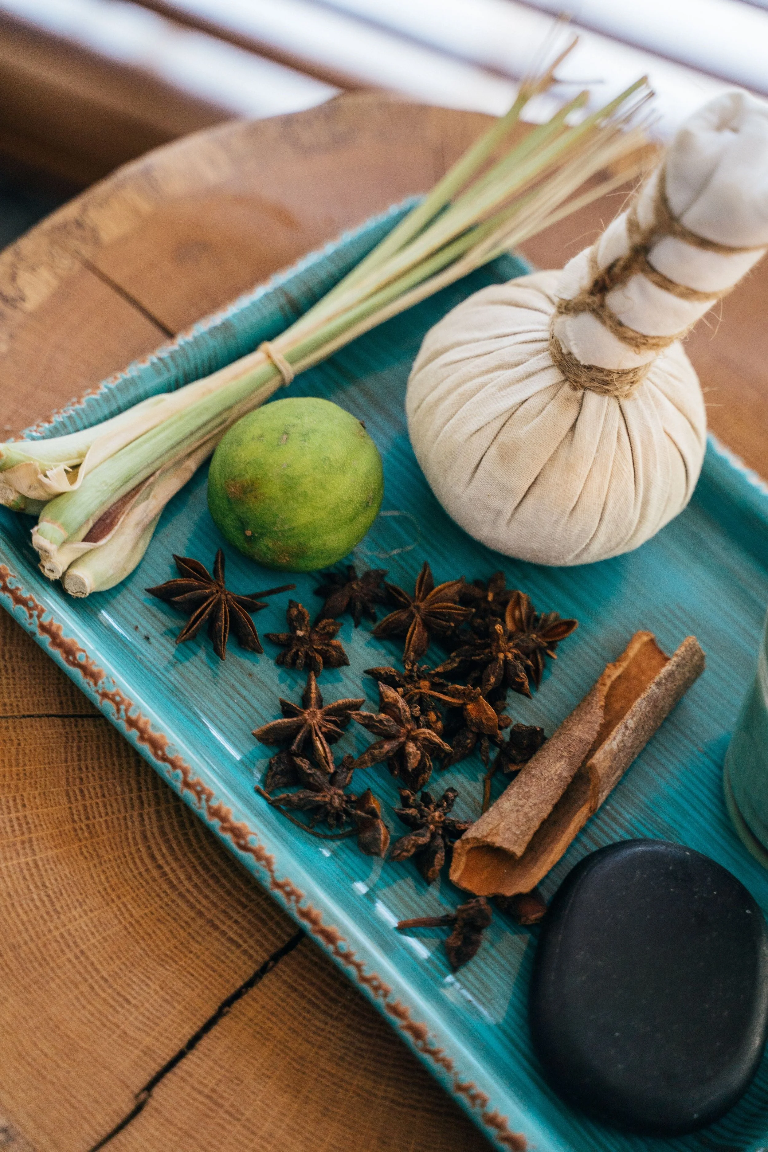 herbs and spices repreenting a wellnes toolbox - bright colours