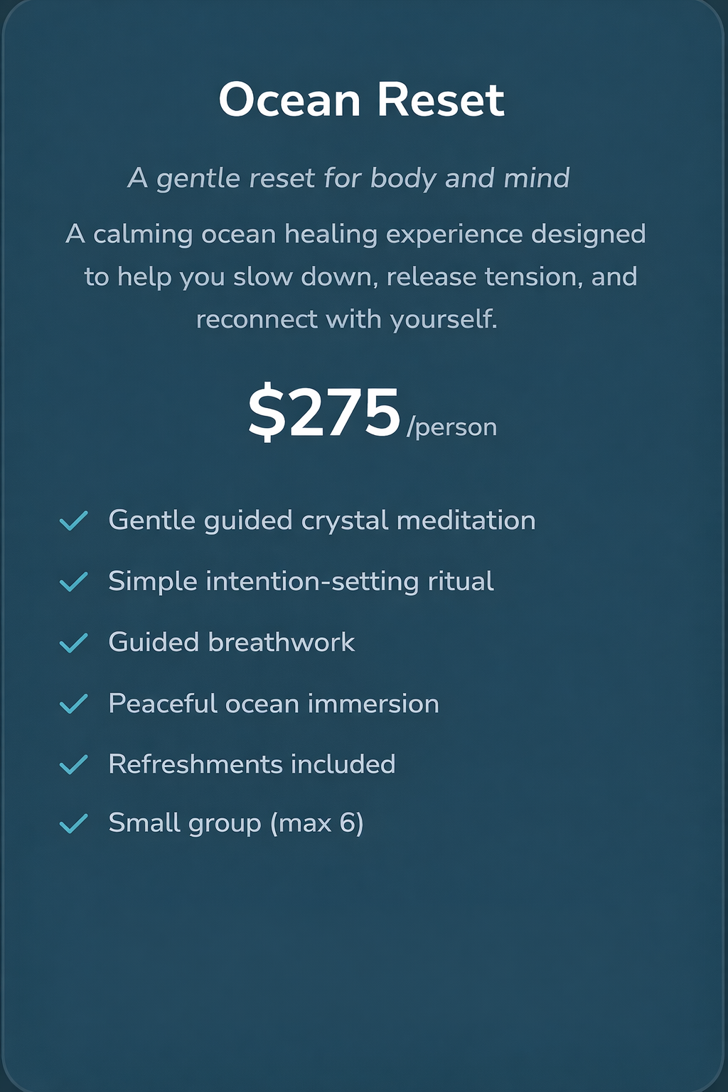Ocean Reset