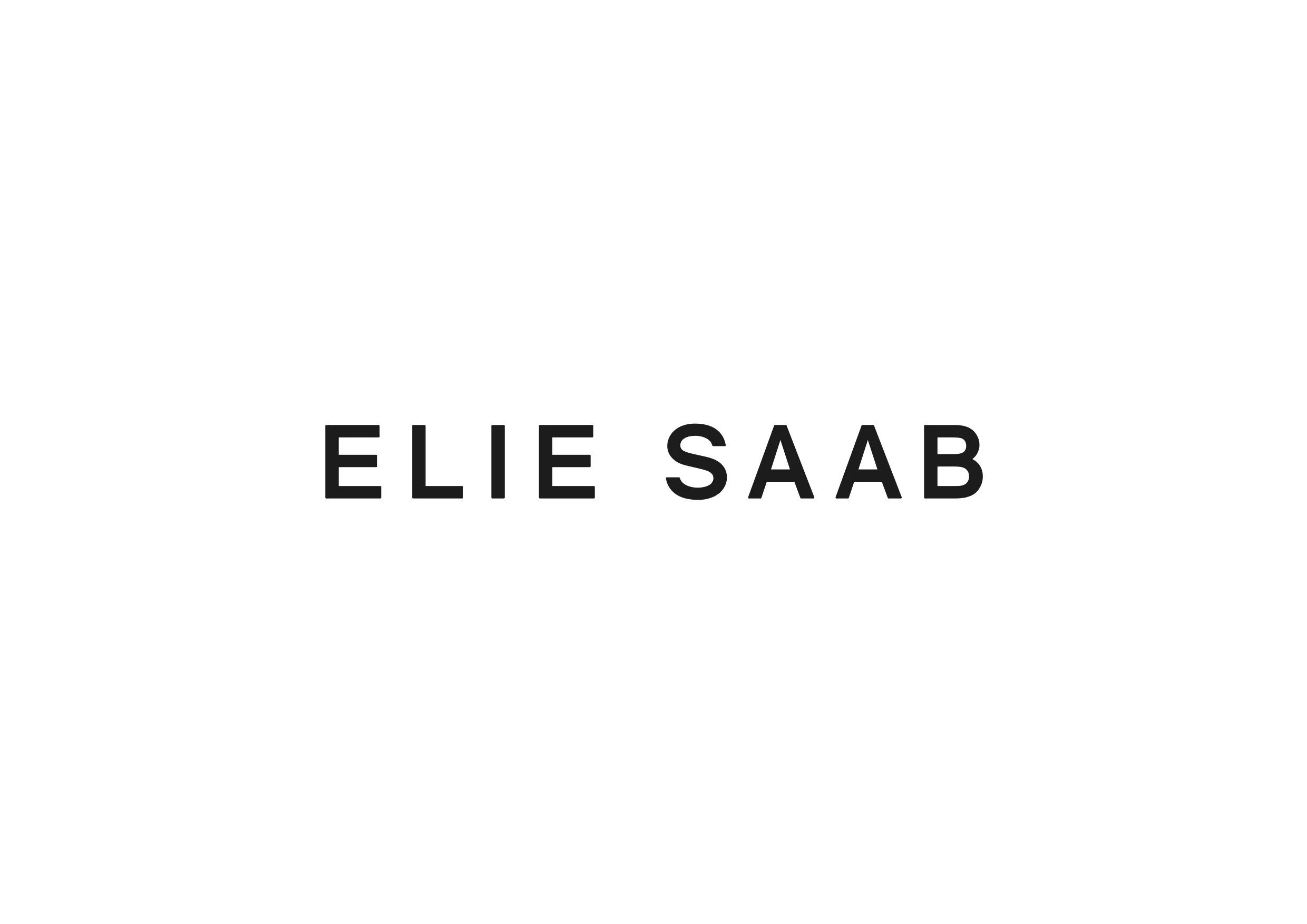 White background with black text that reads 'ELIE SAAB' in the center.