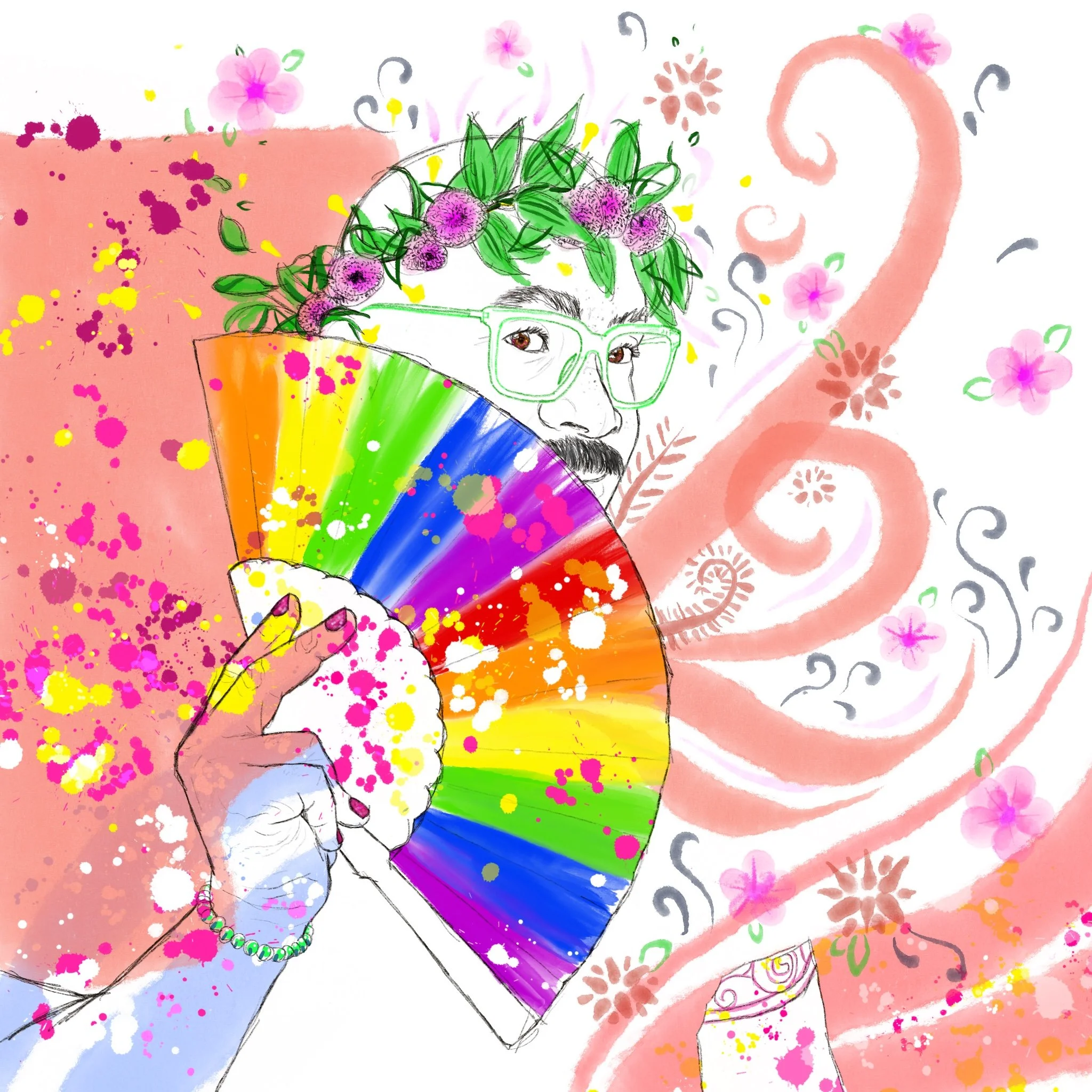 Rainbow portrait by Themo H Peel