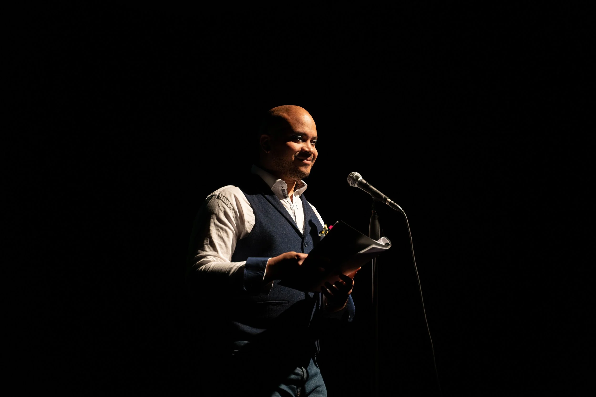 Themo performing at Scotland Storytelling Centre