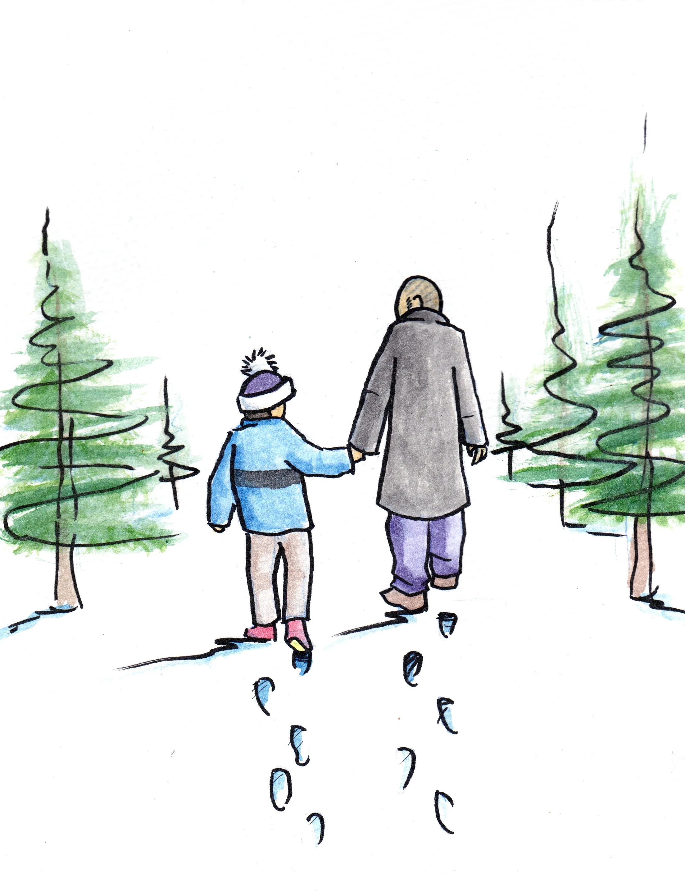 Trees - illustration for poem