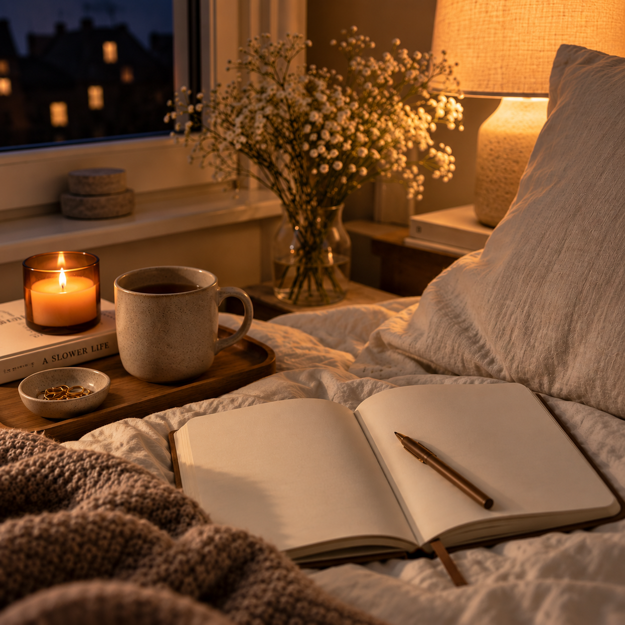Journaling at Night: 15 Prompts to Clear Your Mind Before Bed