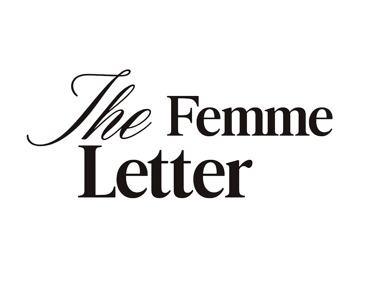 The title 'The Femme Letter' in elegant black script and serif fonts.