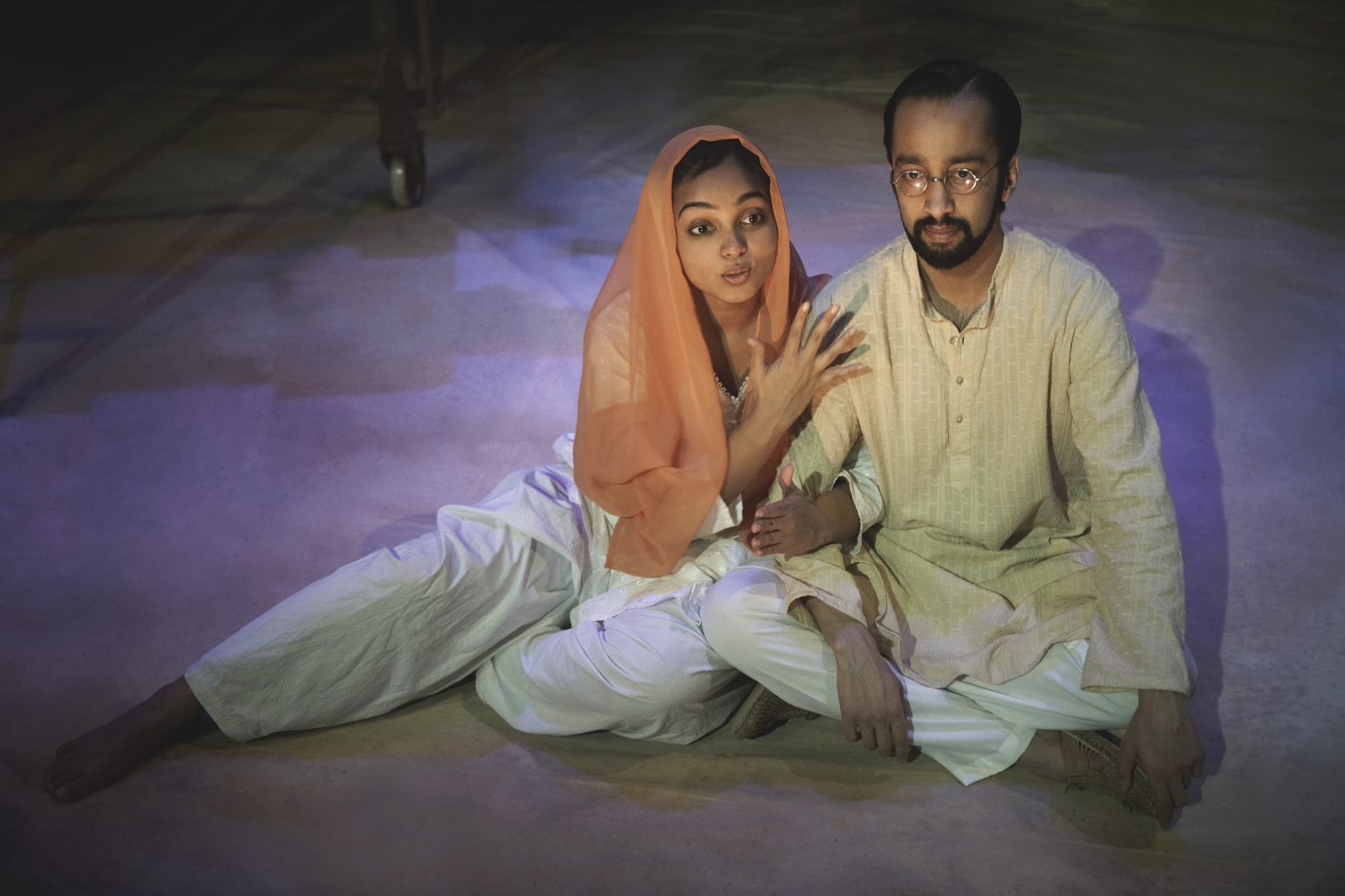 Shalini Peiris as Azadeh and Asif Khan as Fauji — Photo by Jerome Hunt