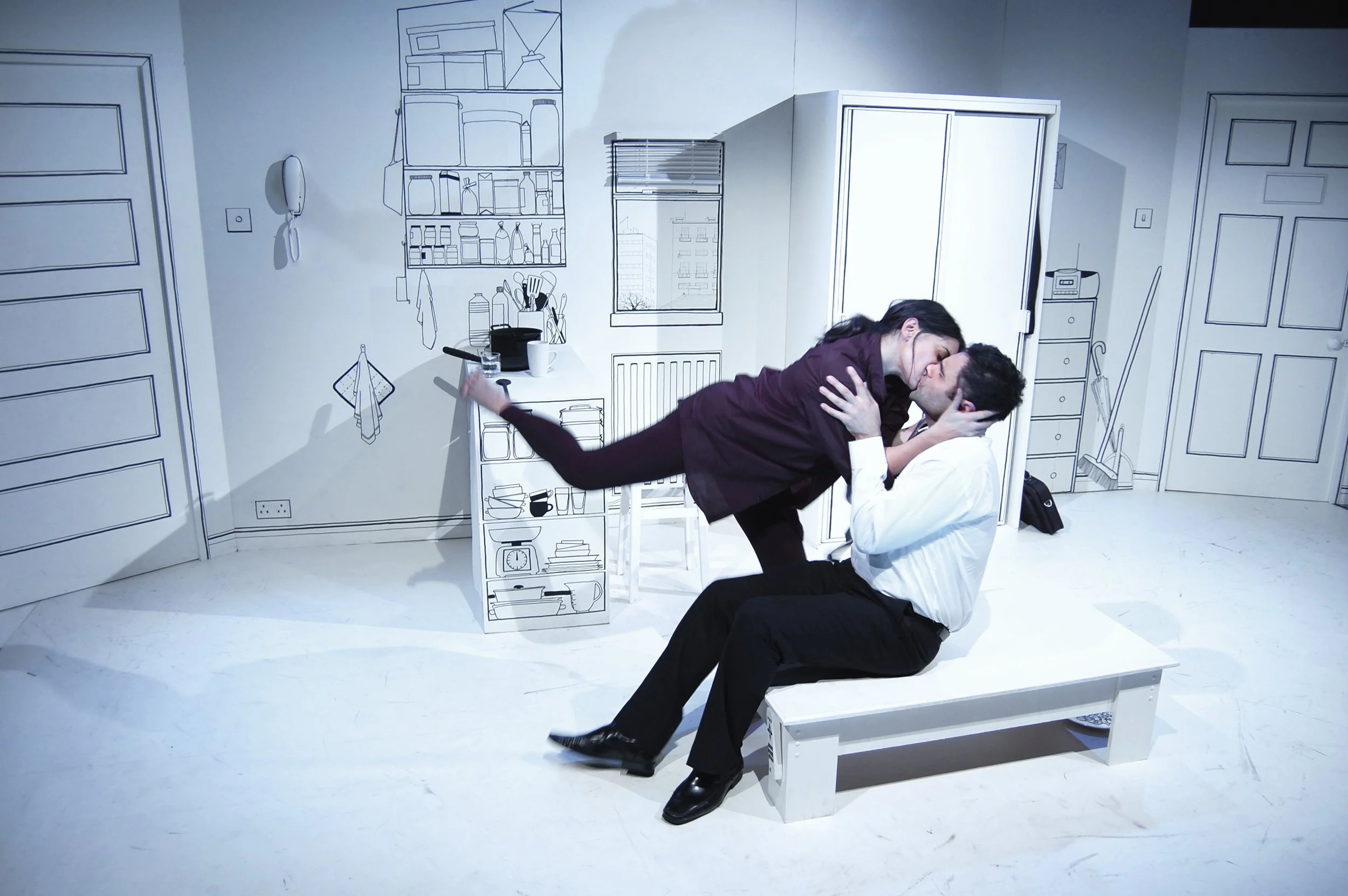 Sophiya Haque as Asha and Rez Kempton as Ajay