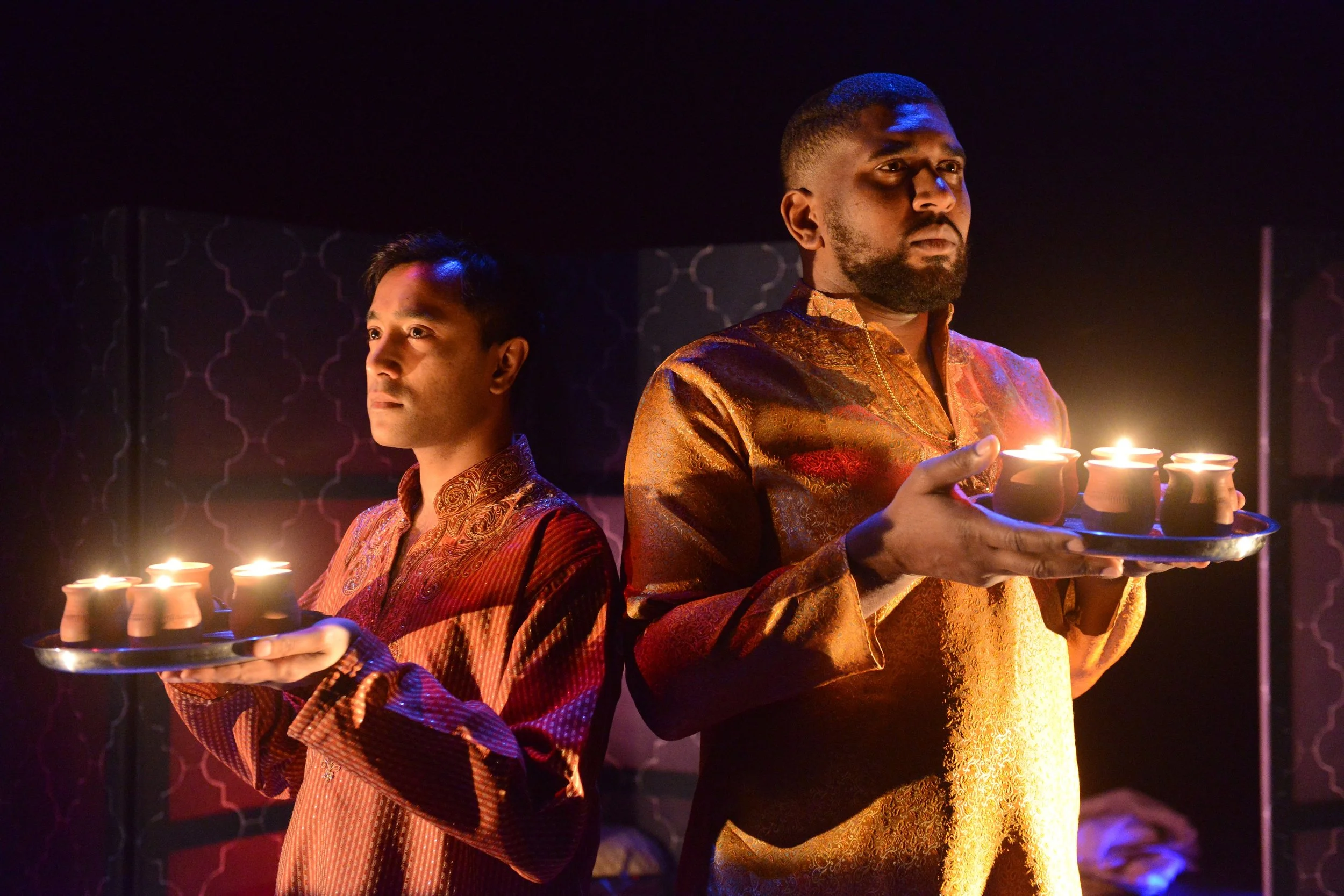 Rhik Samadder as Sem and Mark Theodore as Omar — Image credit: Robert Day