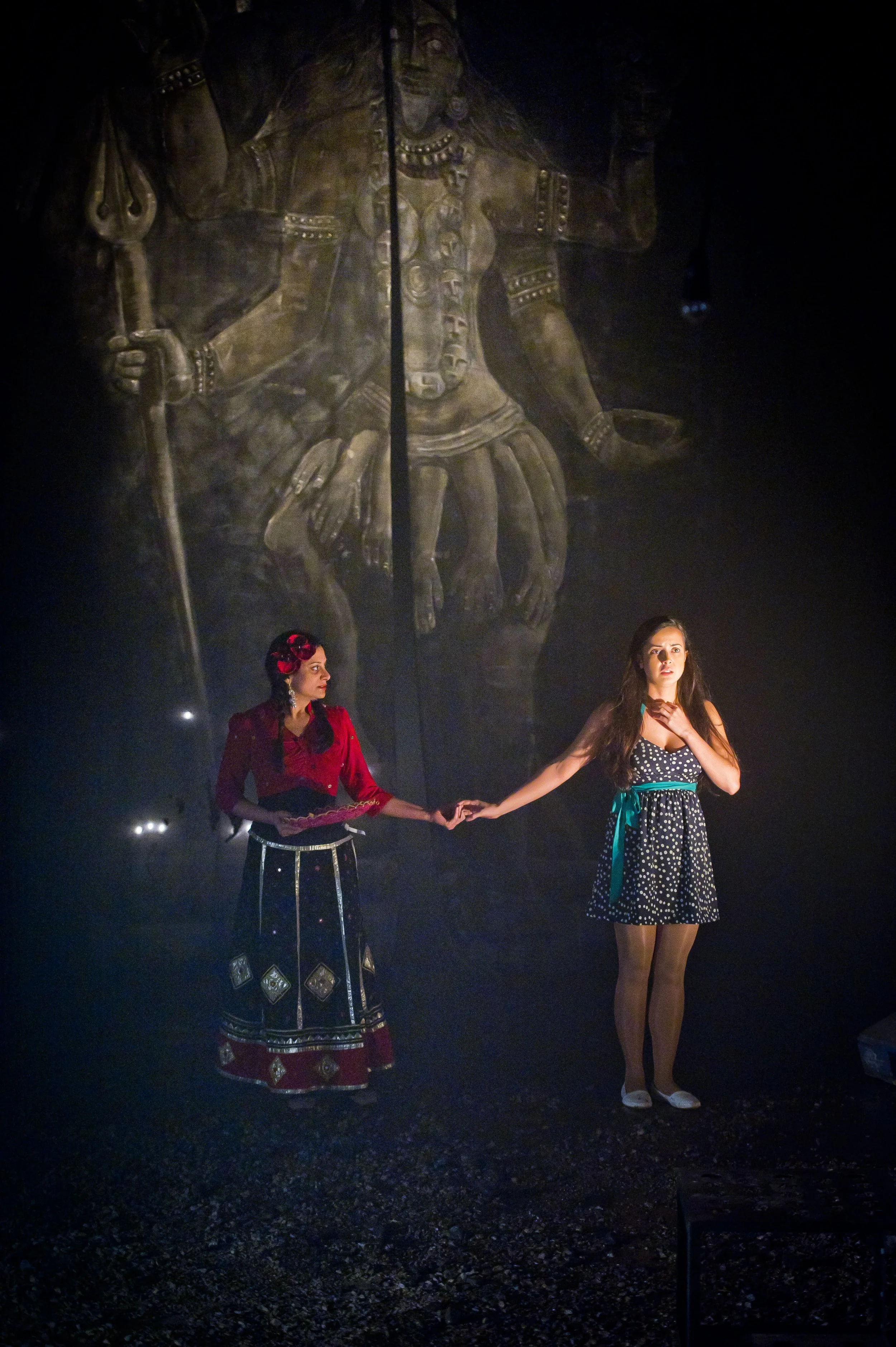 Goldy Notay as Flower Girl and Rebecca Grant as Muni — Photo by Robert Workman