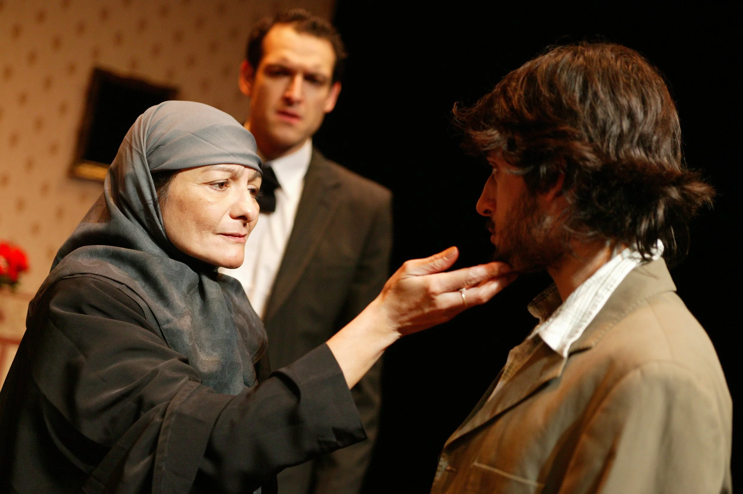 Shelley King as Mrs Rizvi and Marc Elliot as Barbar