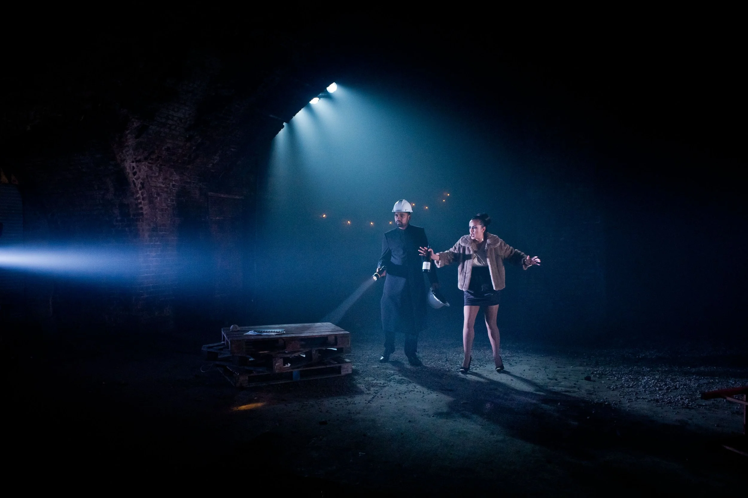 Gary Pillai as Mohan and Rebecca Grant as Nadia — Photo by Robert Workman