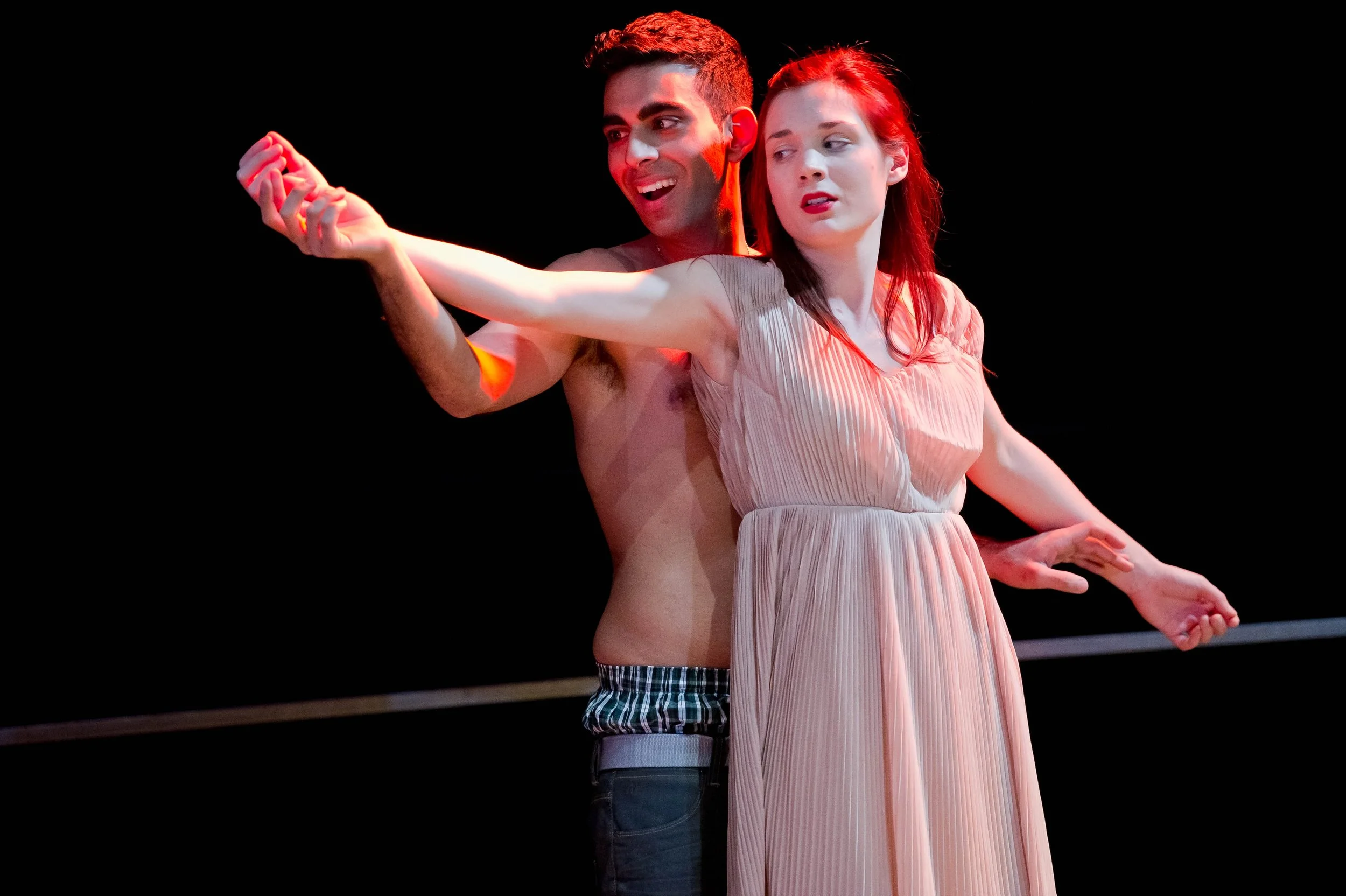 Waleed Akhtar as Naz and Gina Abolins as Rose 