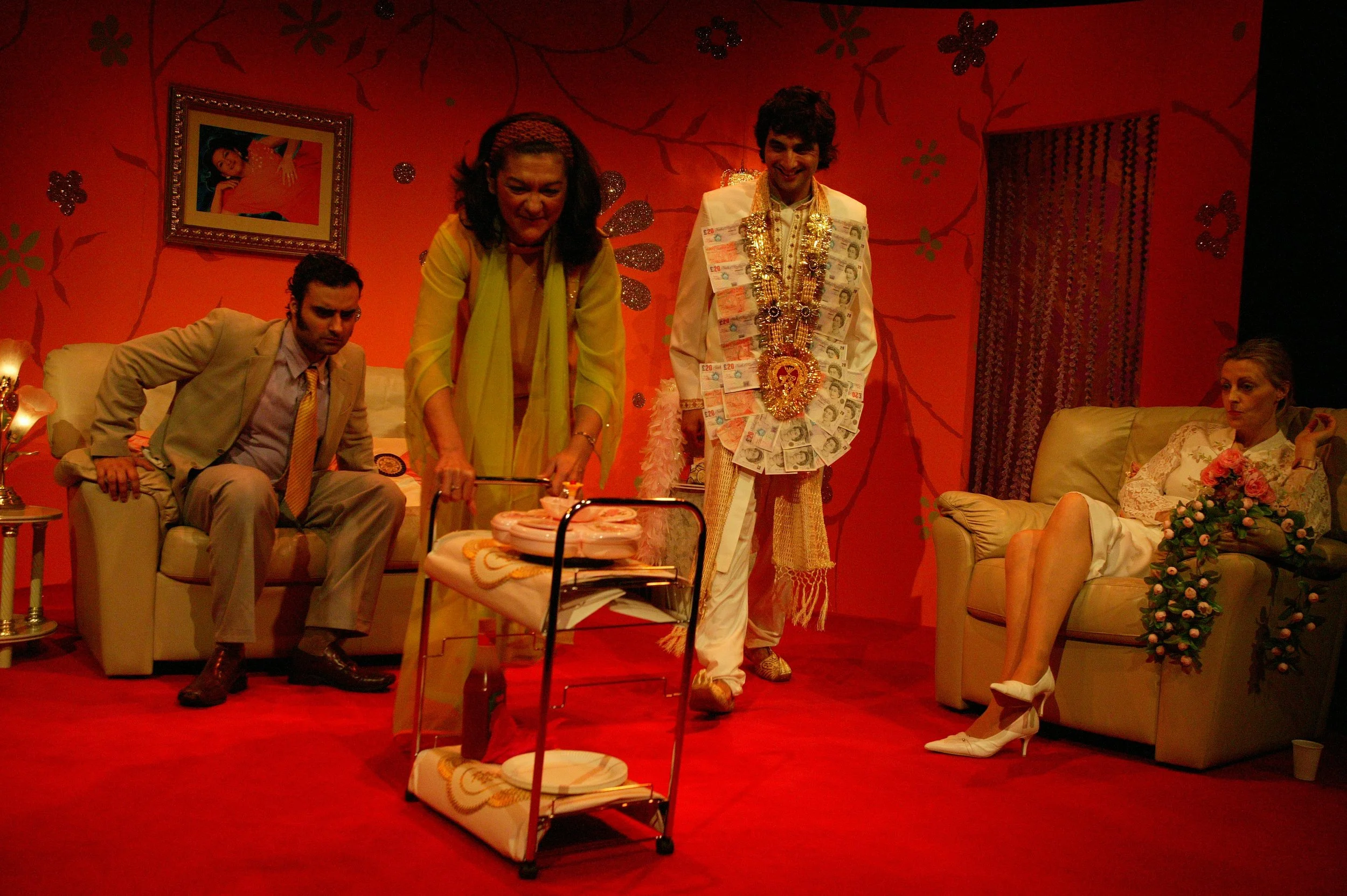 Alan Suri as Javed, Shelley King as Laila, Pushpinder Chani as Mushtaq and Joan Walker as Deidre