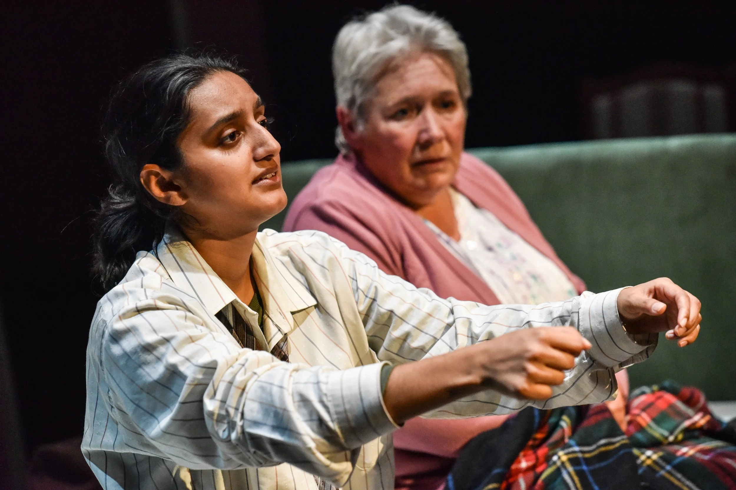 Aasiya Shah as Alyssa and Hazel Maycock as Betty — Photo by Robert Day