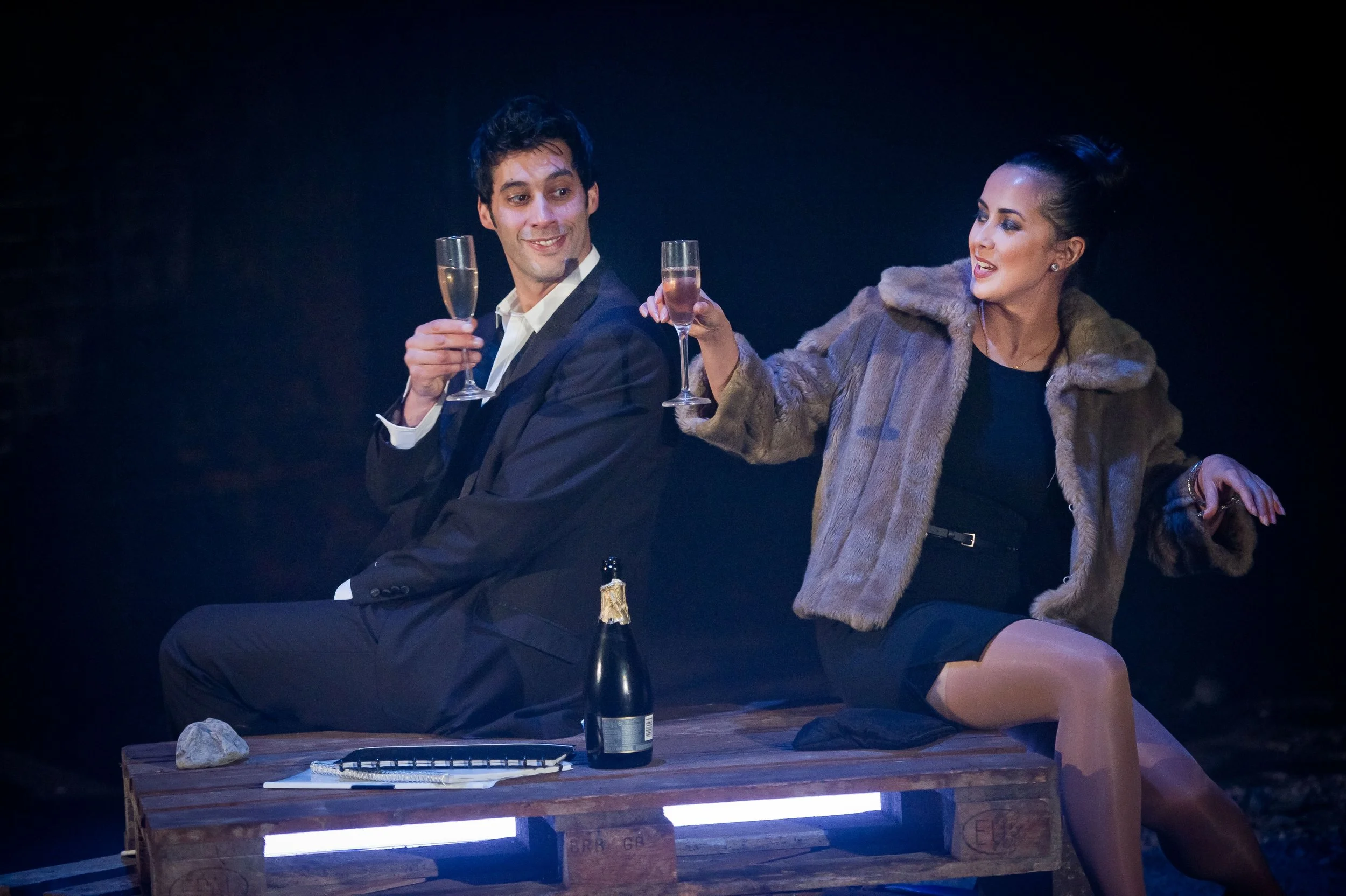 Robert Mountford as Red and Rebecca Grant as Nadia — Photo by Robert Workman