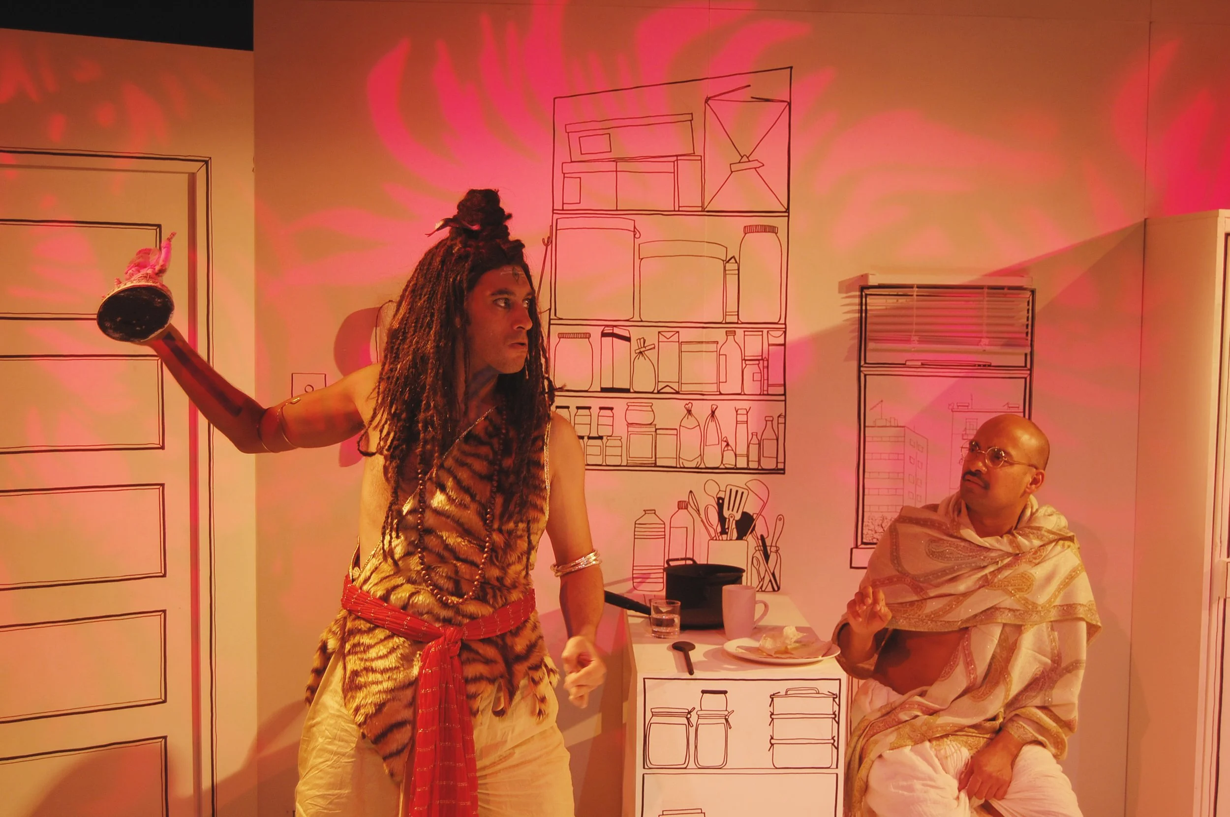 Robert Mountford as Shiva and Gary Pillai as Gandhi 