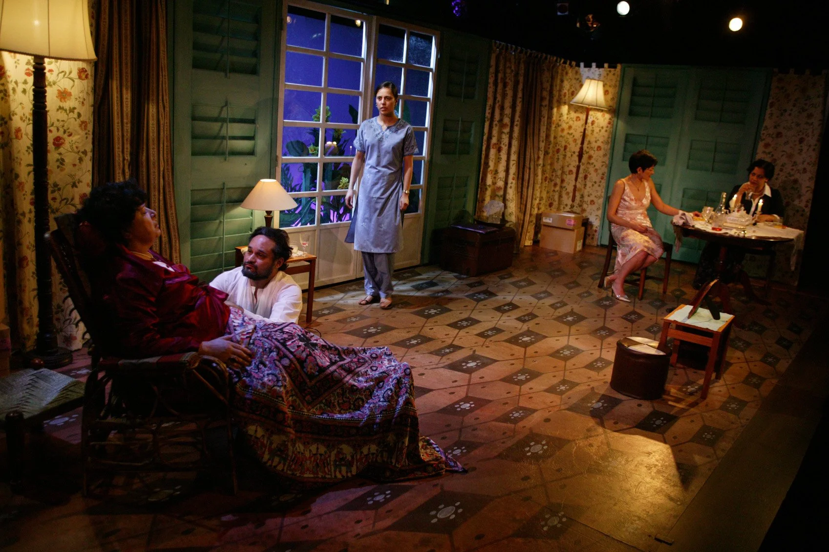 2004 Production: Jamila Massey as Mozel, Richard Santhiri as Saddique, Seema Bowri as Maki, Shelley King as Silvie and Harvey Virdi as Esther