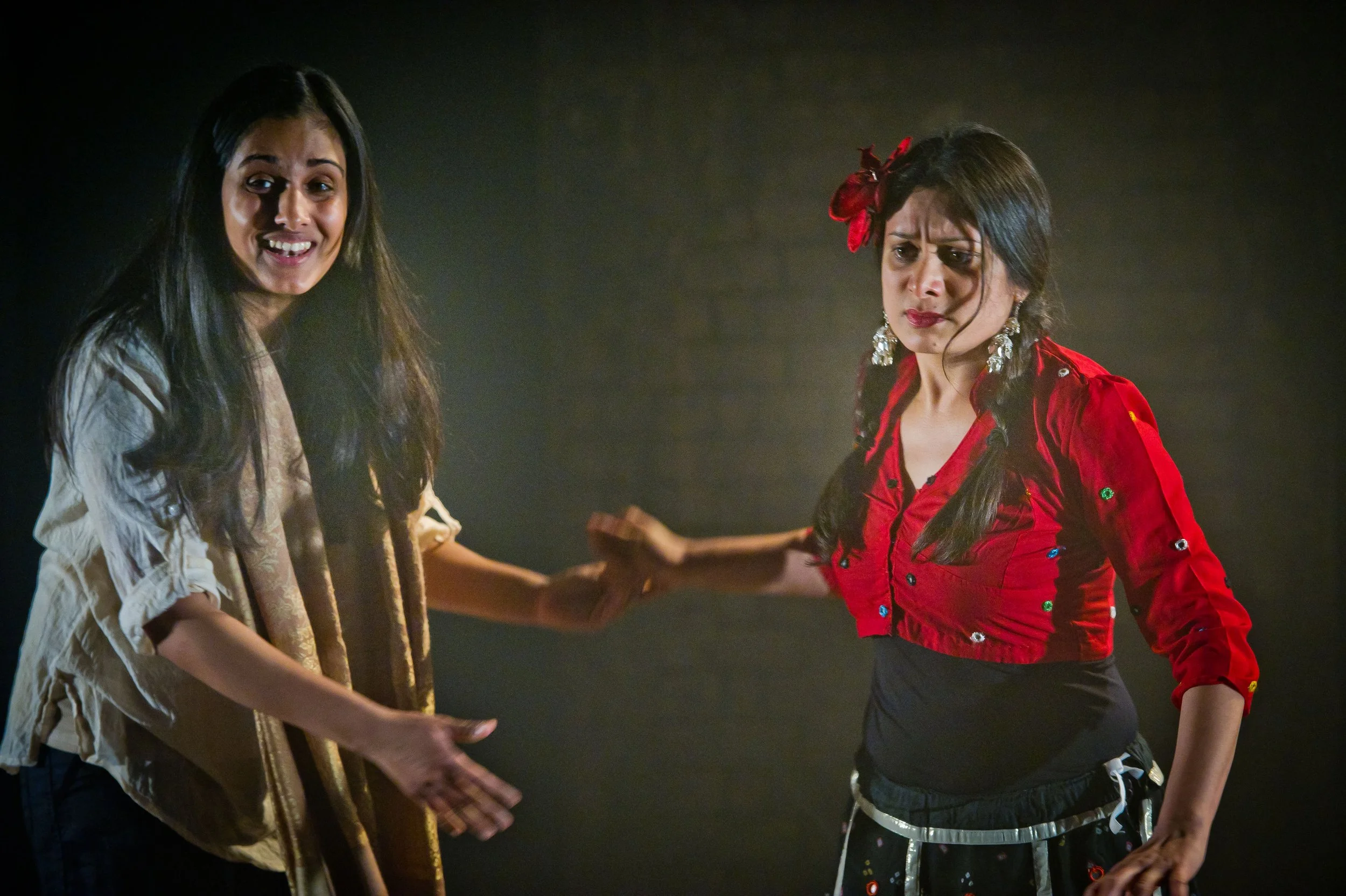 Manjeet Mann as Divya and Goldy Notay as Flower Girl — Photo by Robert Workman