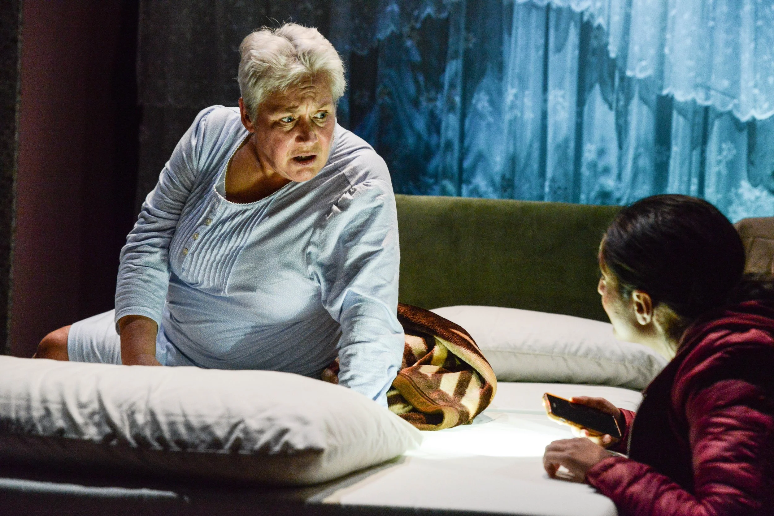 Hazel Maycock as Betty and Aasiya Shah as Alyssa — Photo by Robert Day