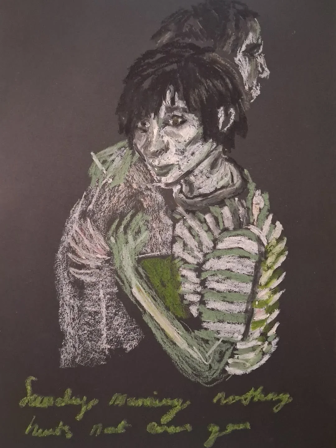 Friday Morning 

Oil Pastle, a4, 2026 

Inspired by Ethel Cains Sunday Morning

Created on a friday morning when I couldnt sleep. 

#oilpastle #artofinstagram