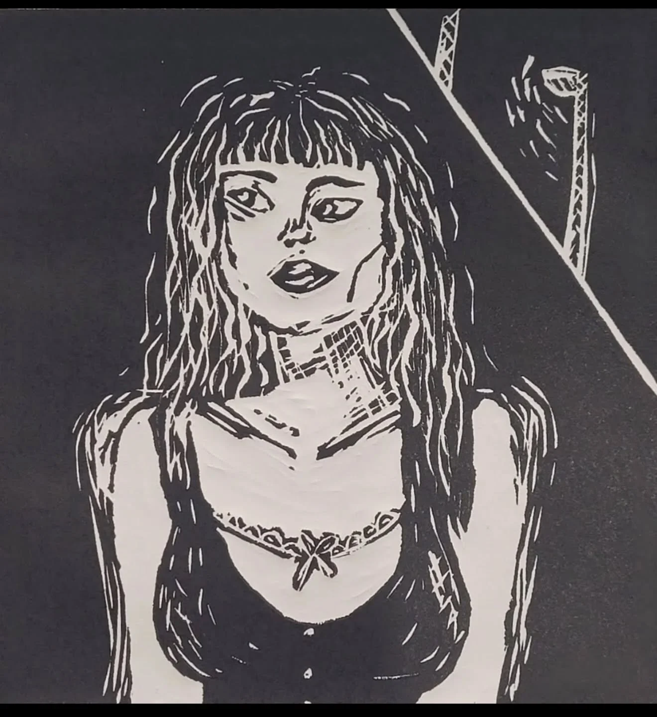 Jessys' Girl!

My first ever lino from 2023 

#linoprint #linocut