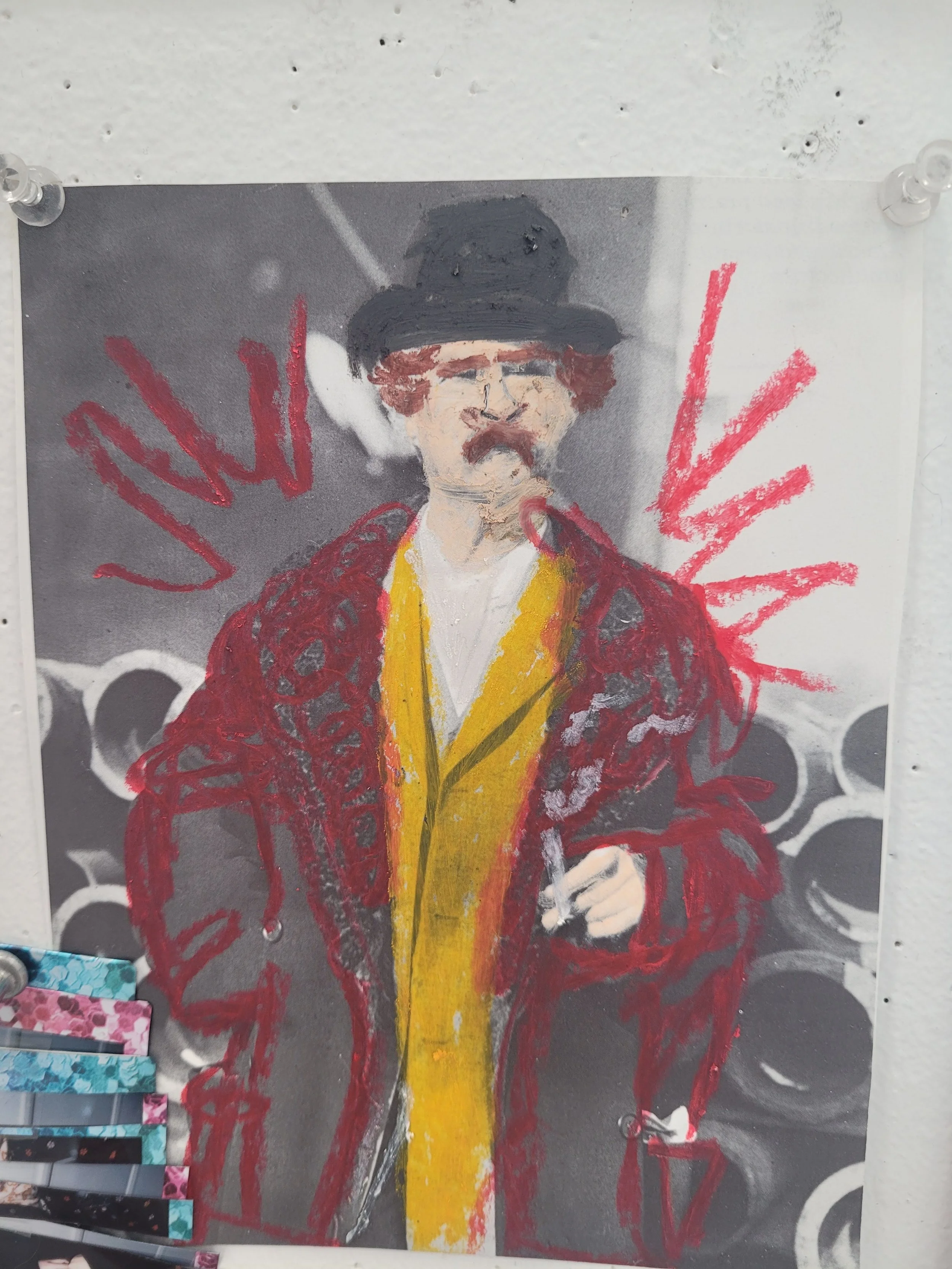 Nothing Nearly No where,
Close up three,
Kathryn Guy, Collage (Oil Pastel, Acrylic Marker), 1m by 1.3m, 2024