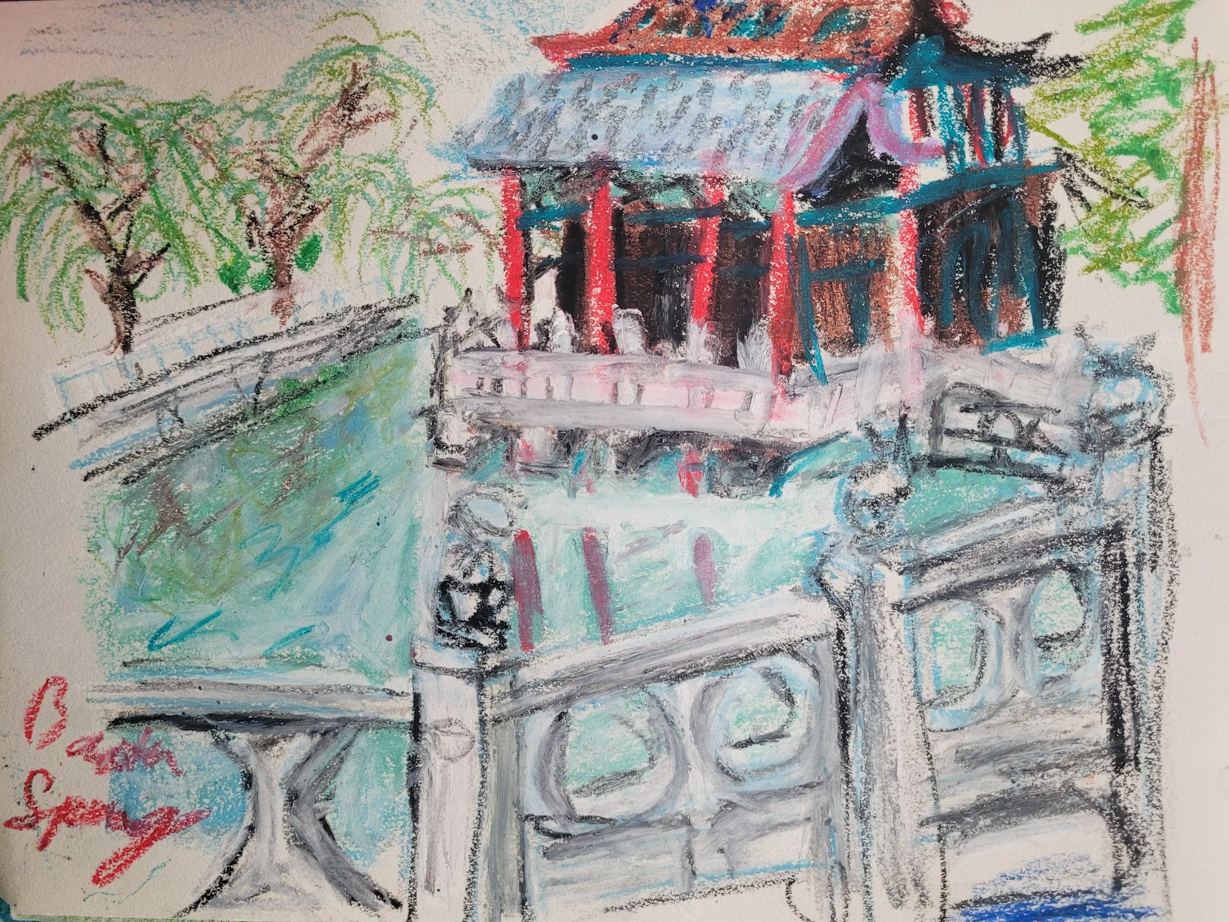 An Extra Hour,
Kathryn Guy, Oil Pastel, A4, 2024