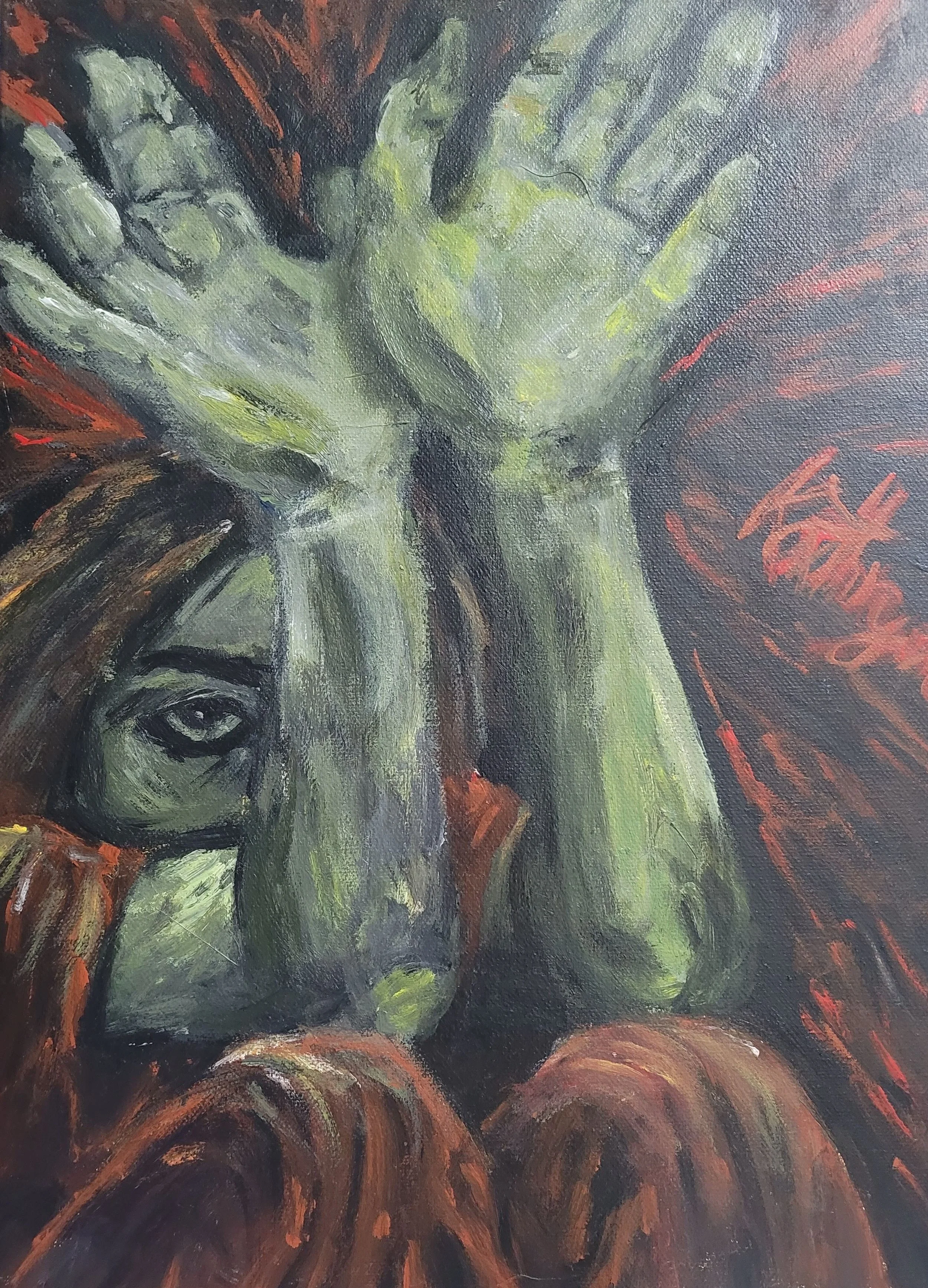 Safe And Sound,
Kathryn Guy, Acrylic paint, 40cm by 30cm, 2023