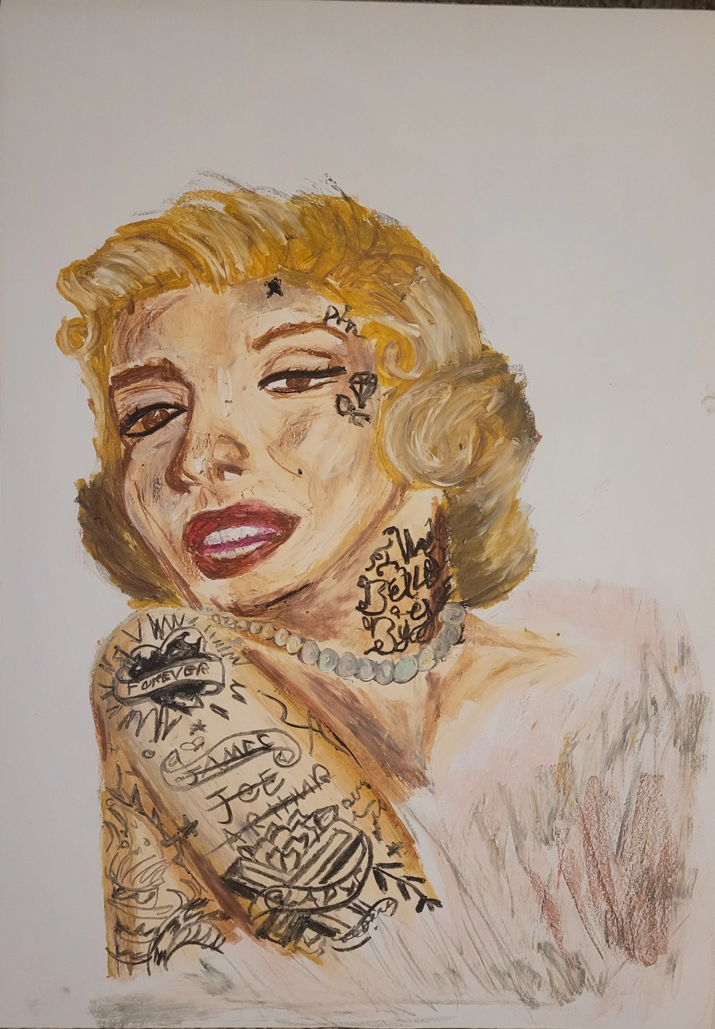 Marilyn, 
Kathryn Guy, Oil Pastel, A2, 2025