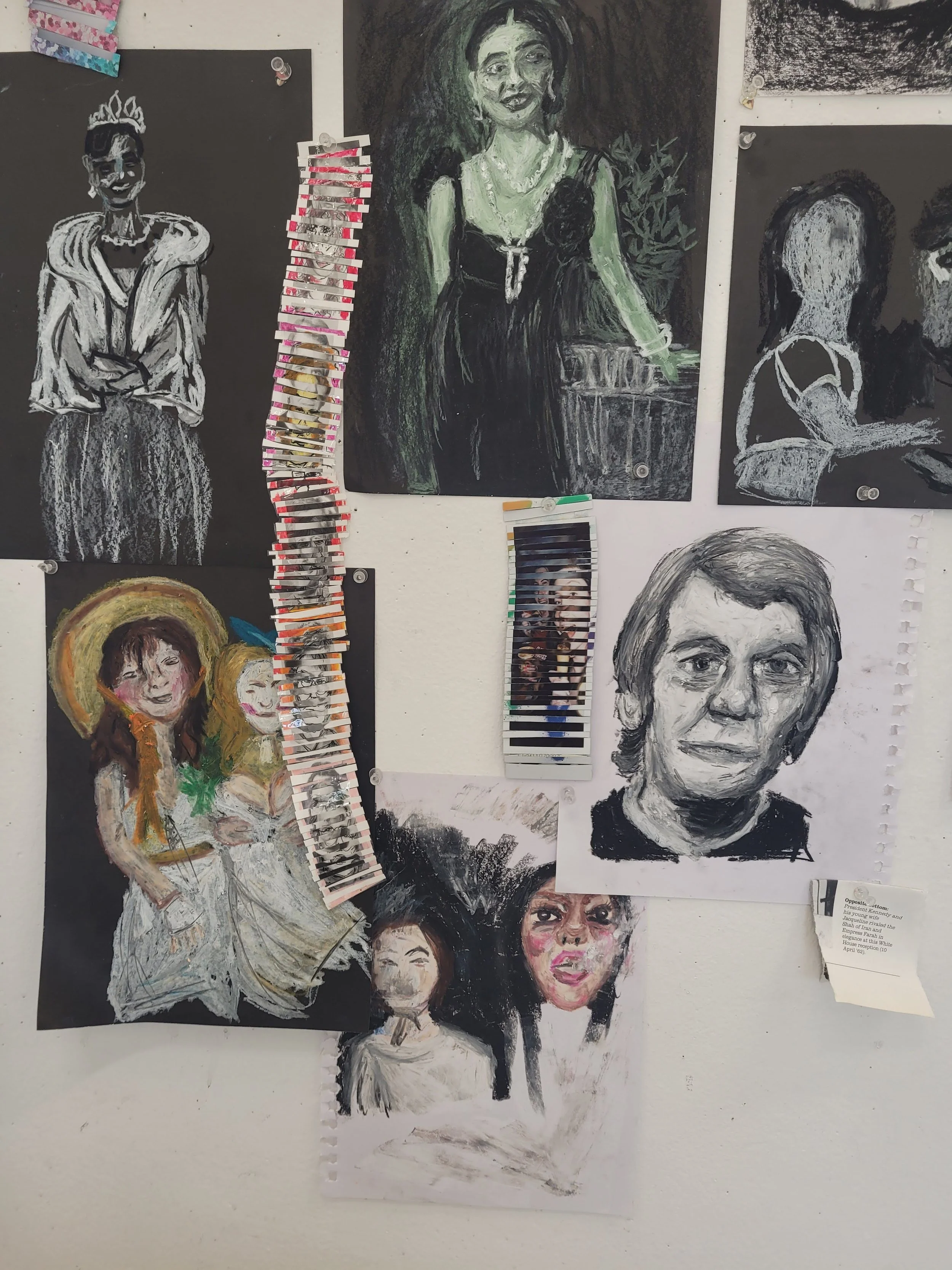 Nothing Nearly No where,
Close up two,
Kathryn Guy, Collage (Oil Pastel, Acrylic Marker), 1m by 1.3m, 2024