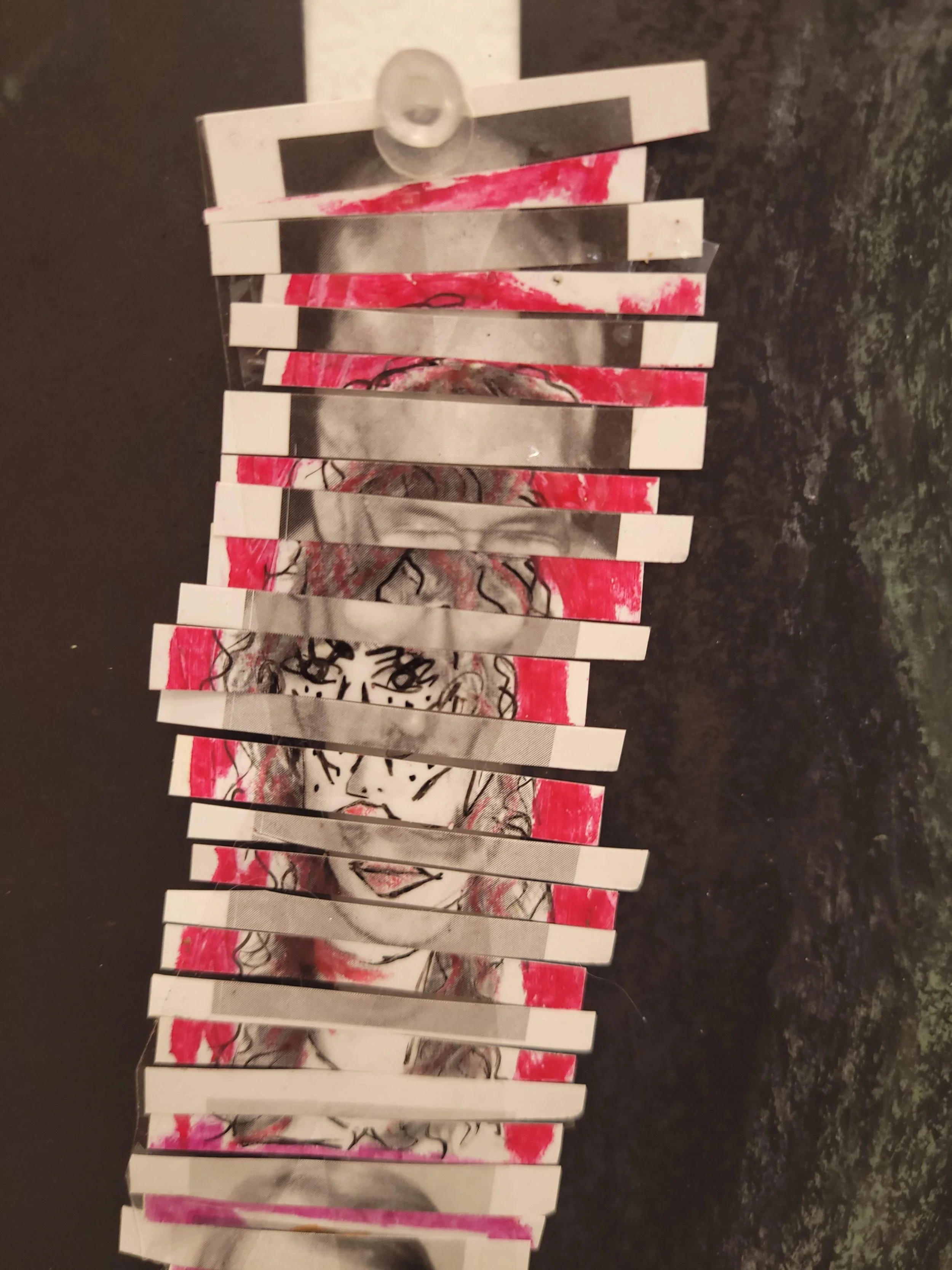 Nothing Nearly No where,
Close up five,
Kathryn Guy, Collage (Oil Pastel, Acrylic Marker), 1m by 1.3m, 2024