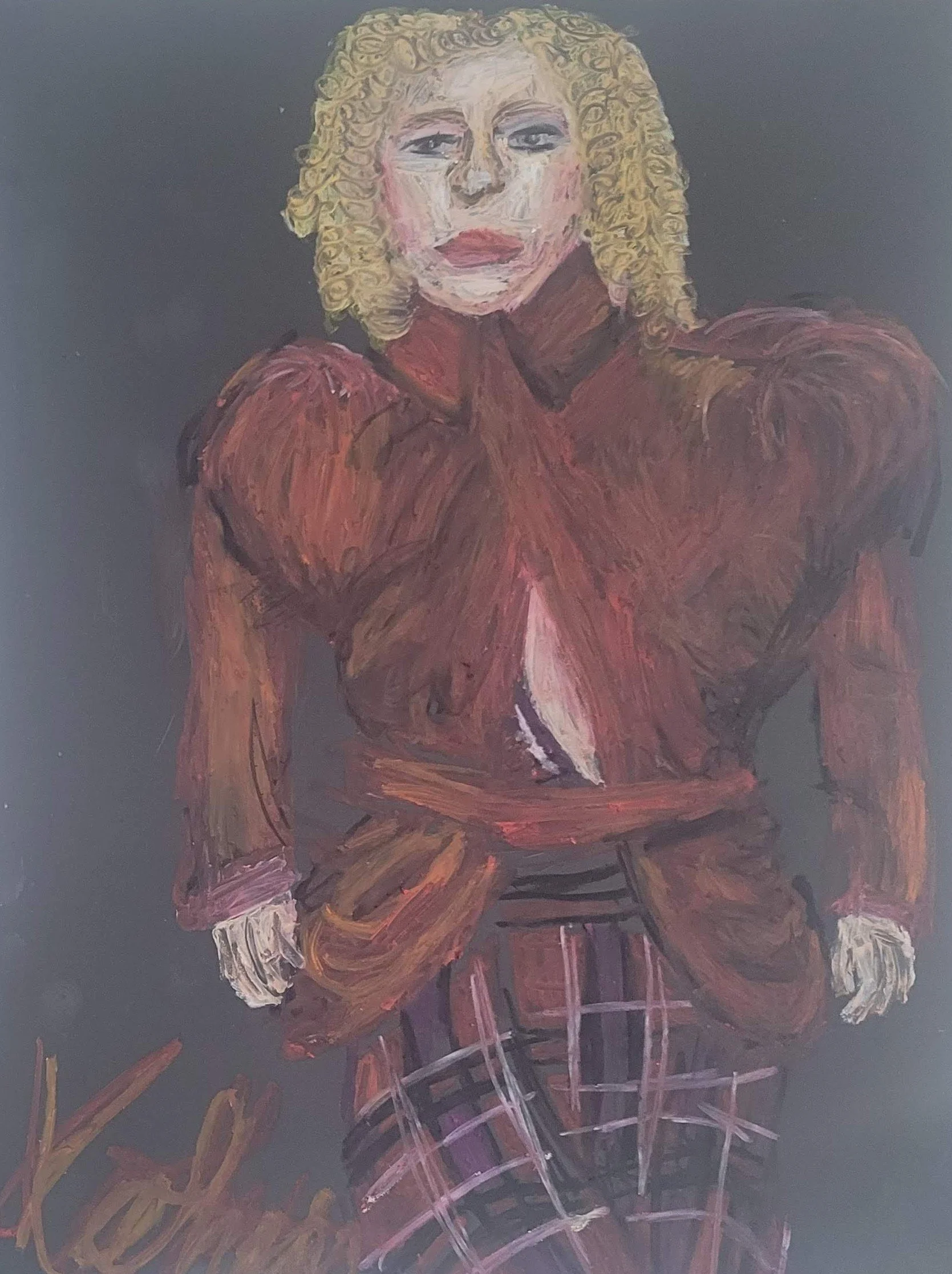 Red Rouge,
Kathryn Guy, Oil Pastel, A4, 2023