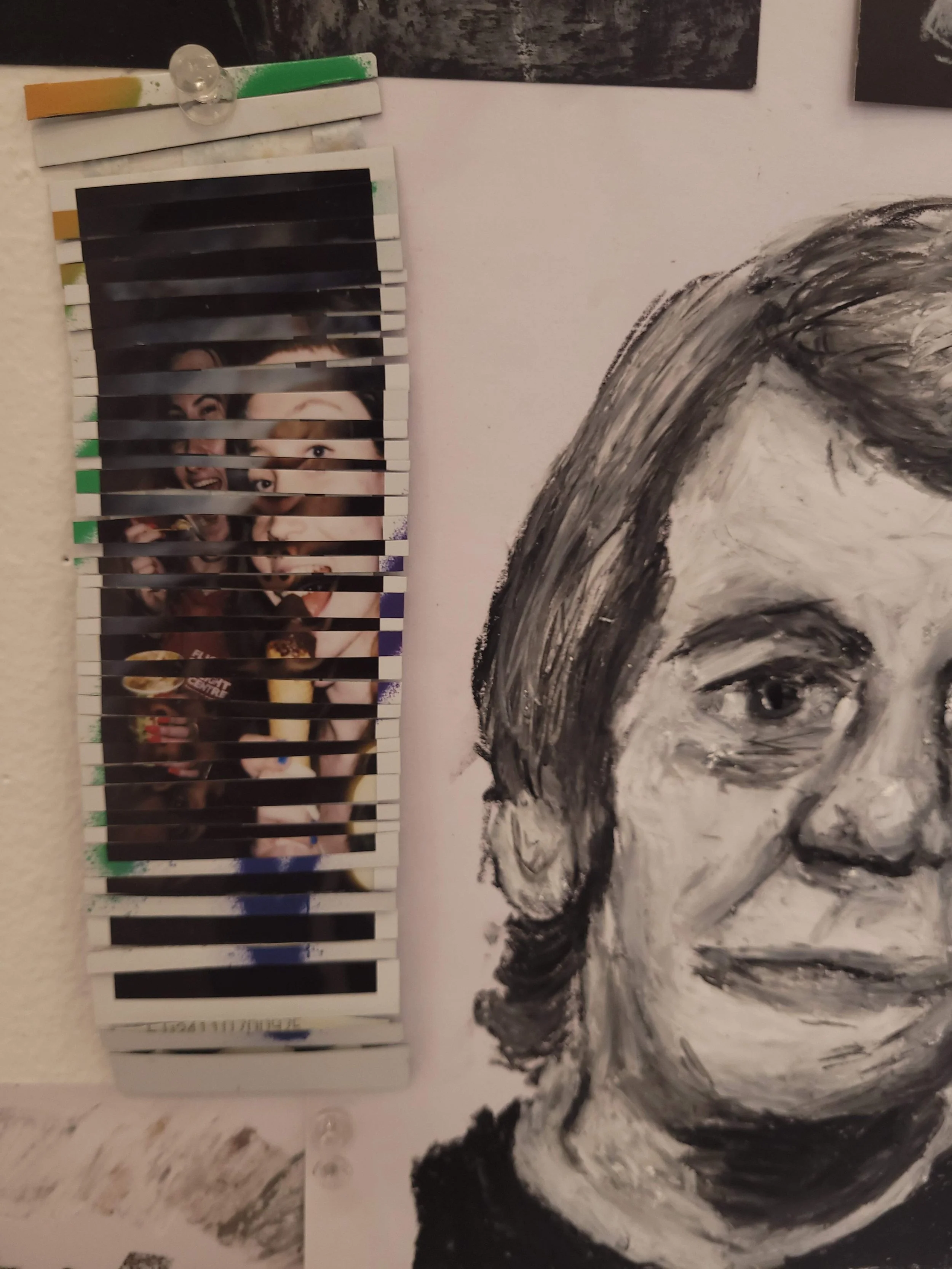 Nothing Nearly No where,
Close up four,
Kathryn Guy, Collage (Oil Pastel, Acrylic Marker), 1m by 1.3m, 2024