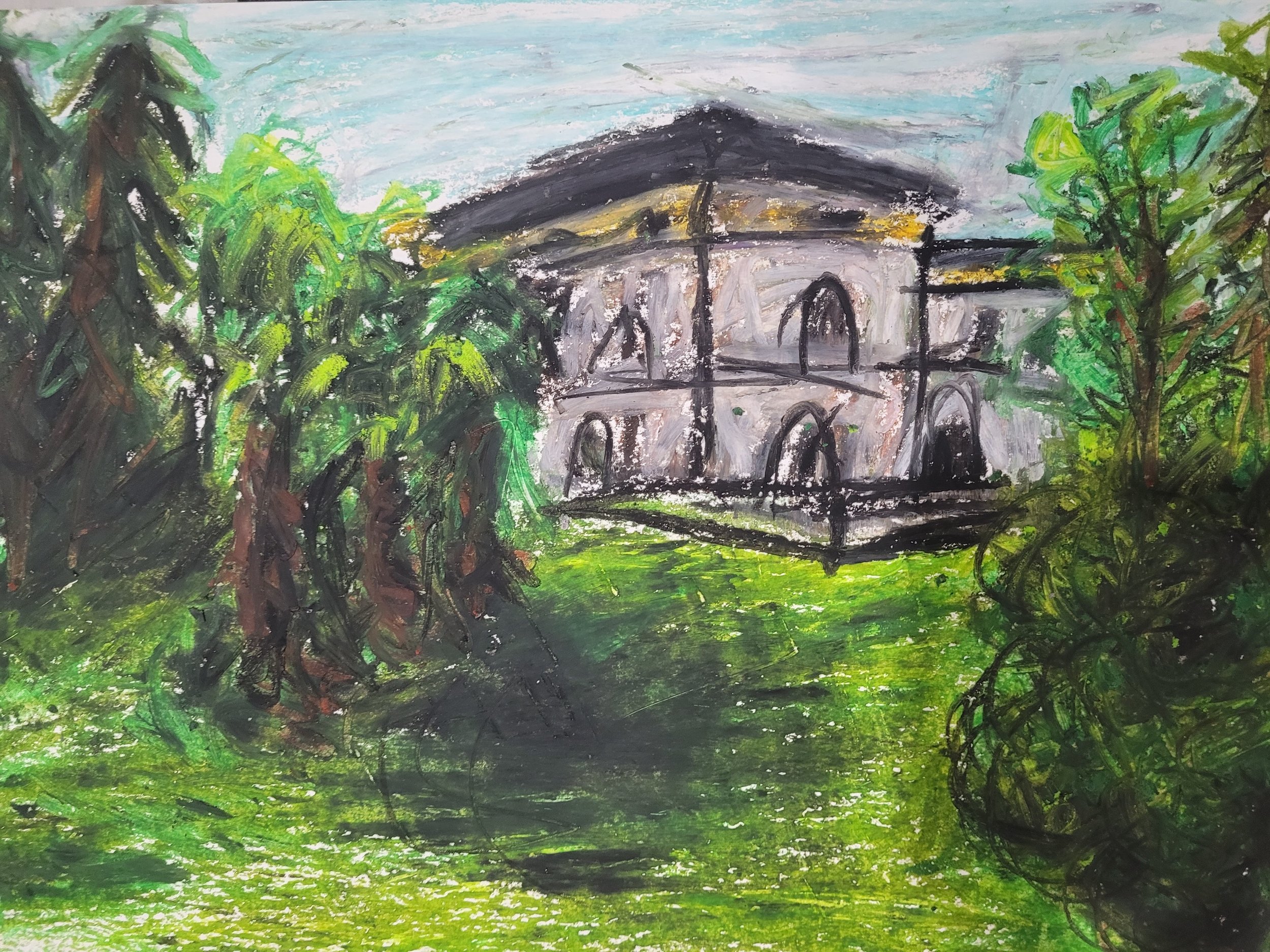 Library Green,
Kathryn Guy, Oil Pastel, A4, 2024
