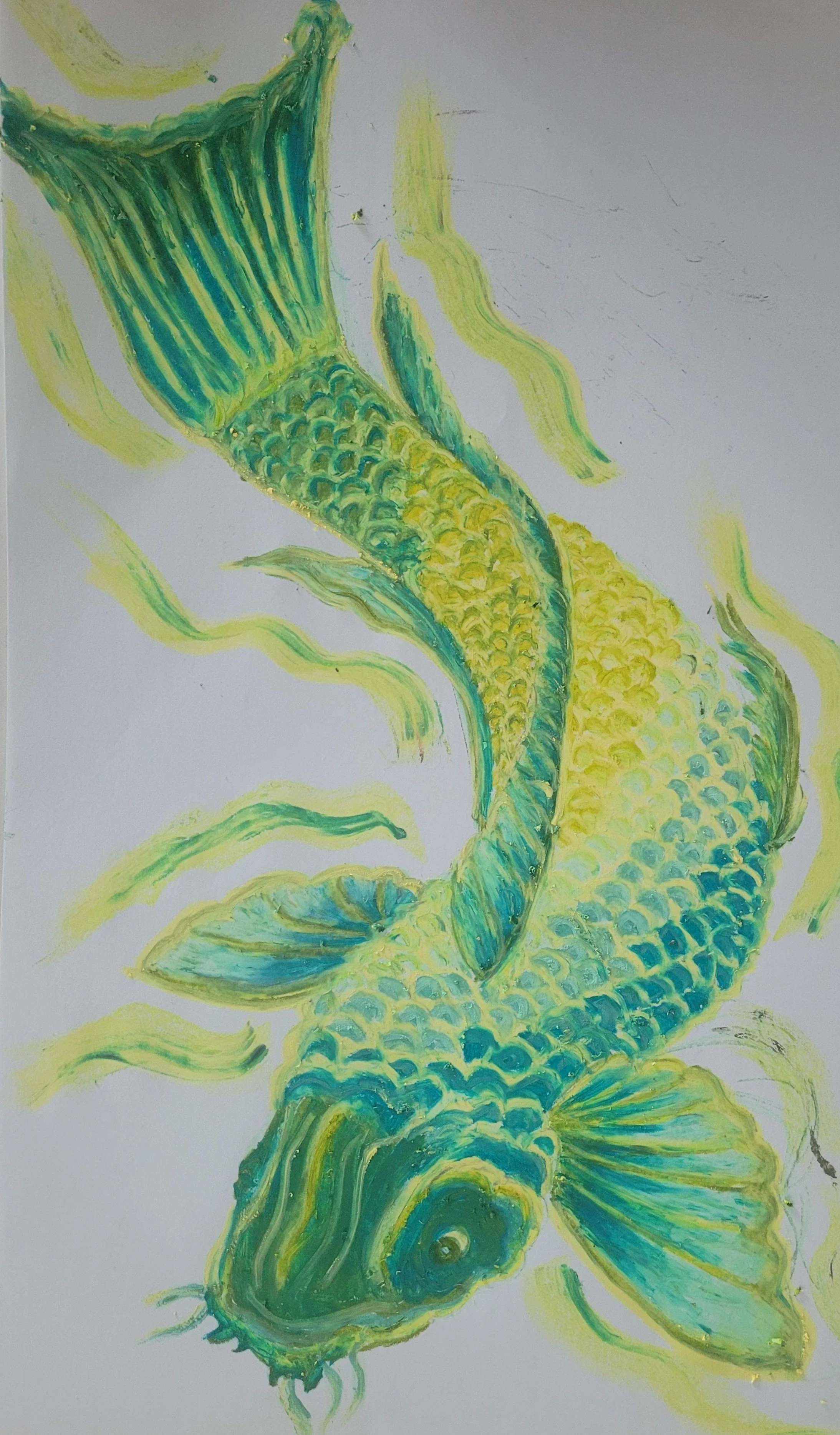 Koi On The Go,
Kathryn Guy, Oil Pastel, A2, 2025