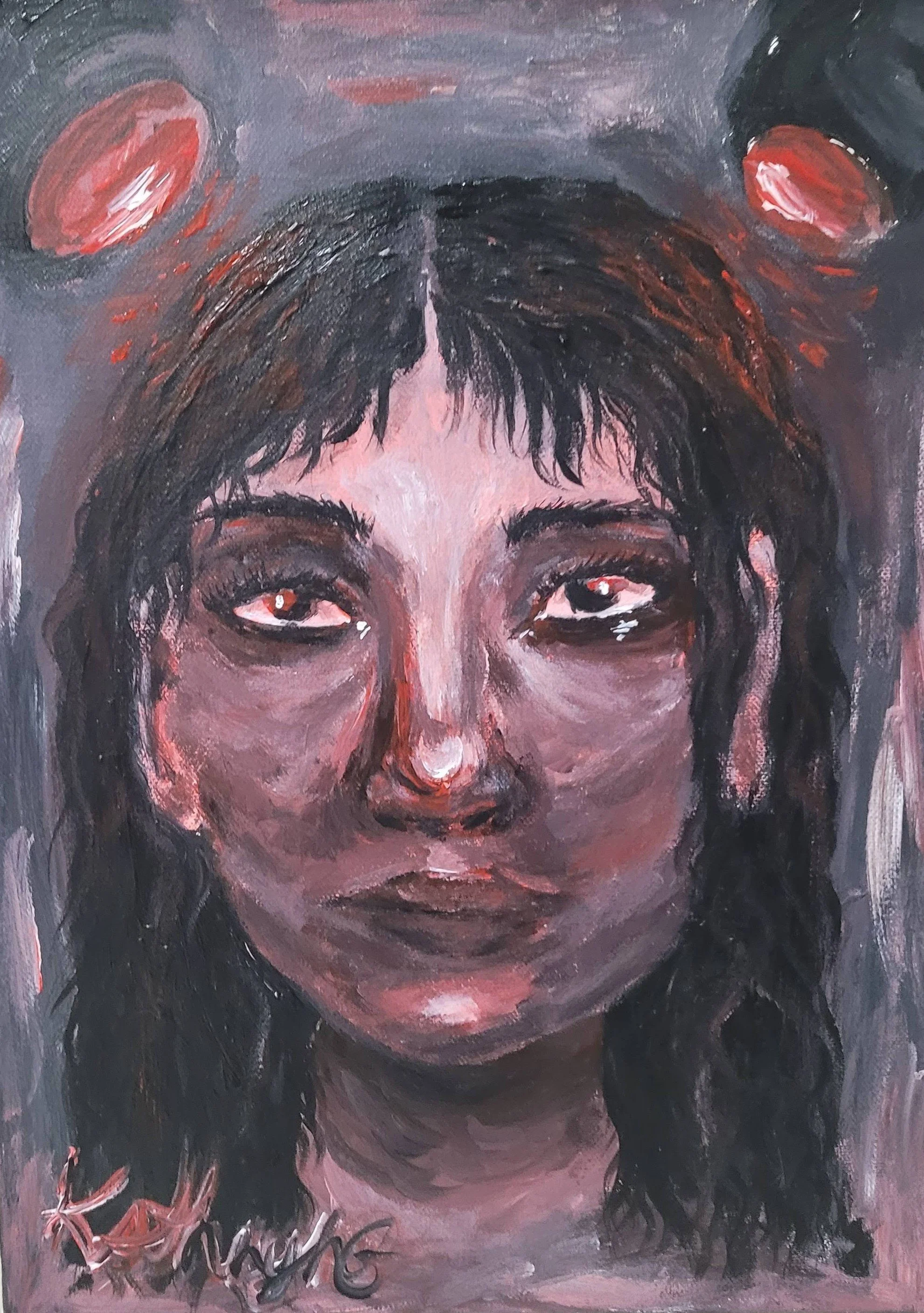 Taking This The Wrong Way,
Kathryn Guy, Acrylic paint, 40cm by 30cm, 2023