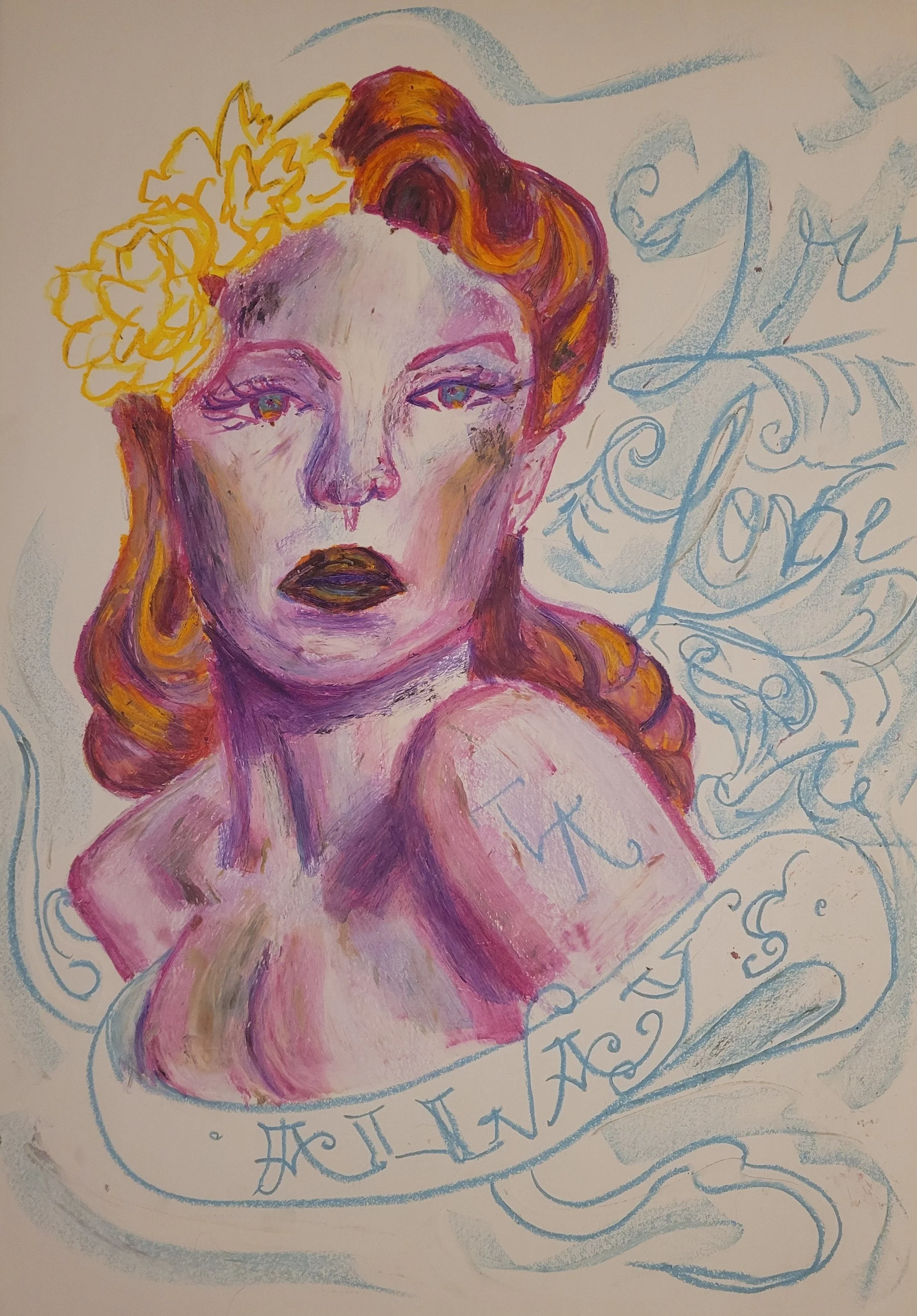 American Girl,
Kathryn Guy, Oil Pastel, A2, 2025