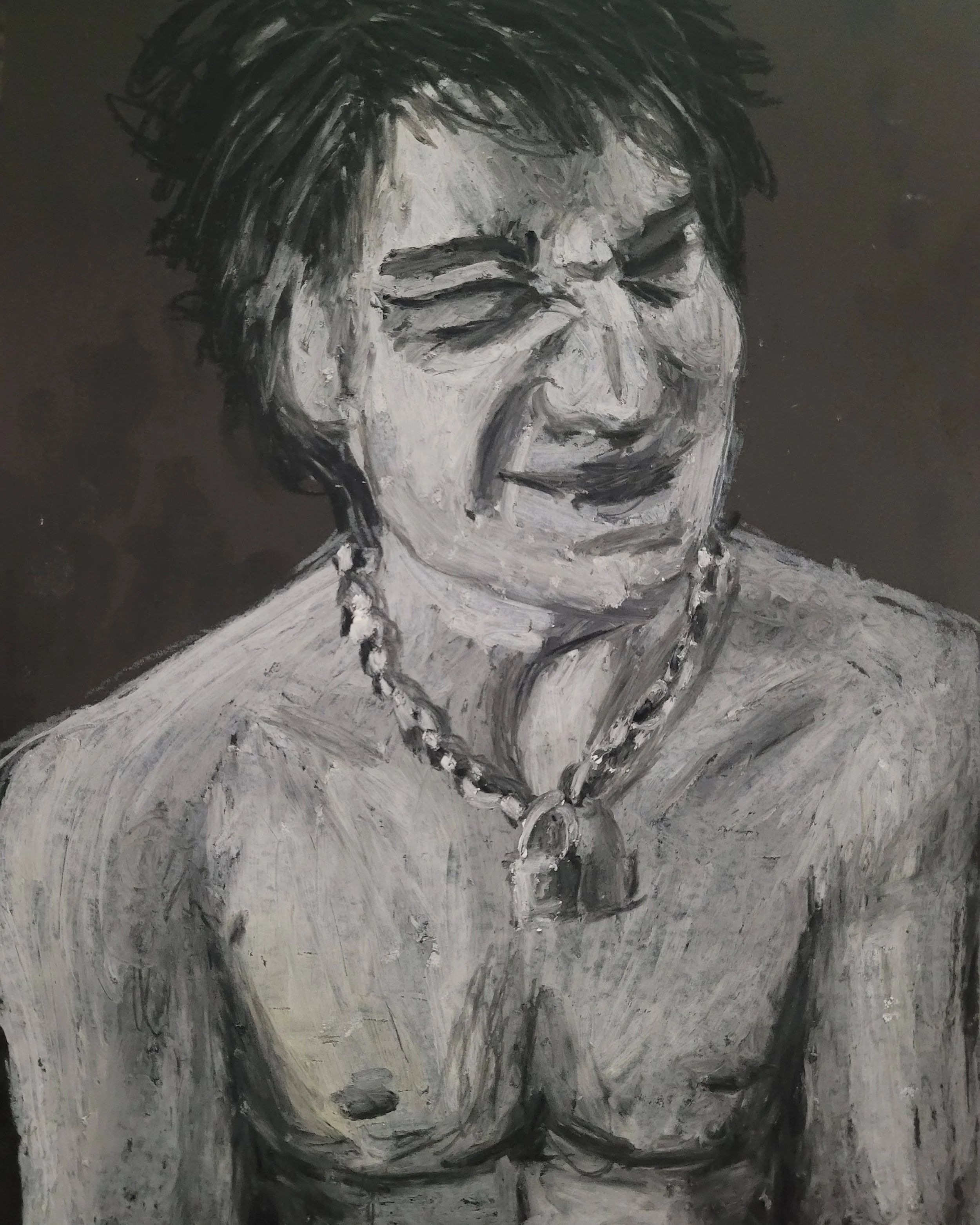 Disapproving,
Kathryn Guy, Oil Pastel, A4, 2024,
Sold 