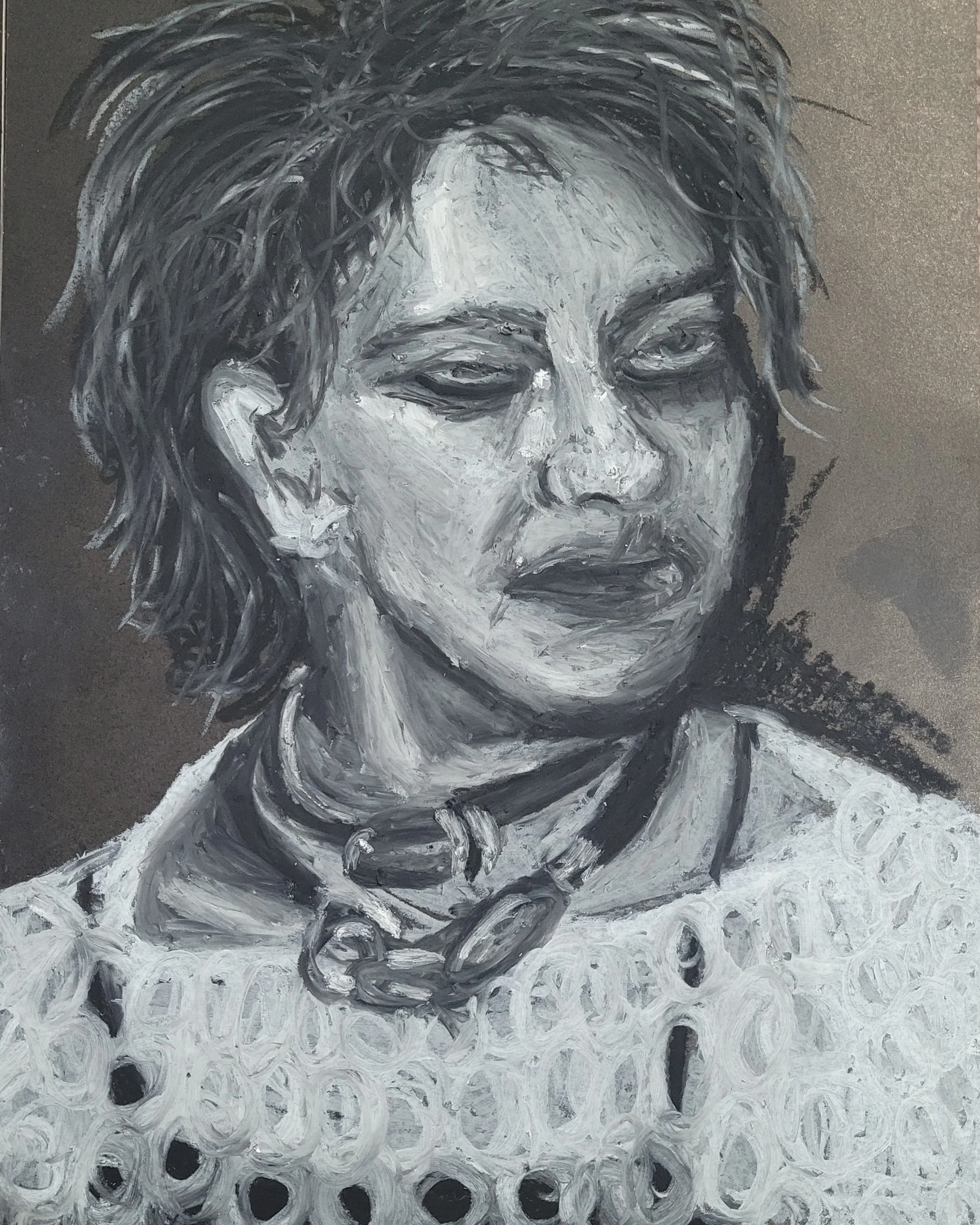 Watching... Waiting...,
Kathryn Guy, Oil Pastels, A4, 2024