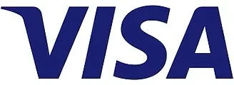 VISA logo in blue letters